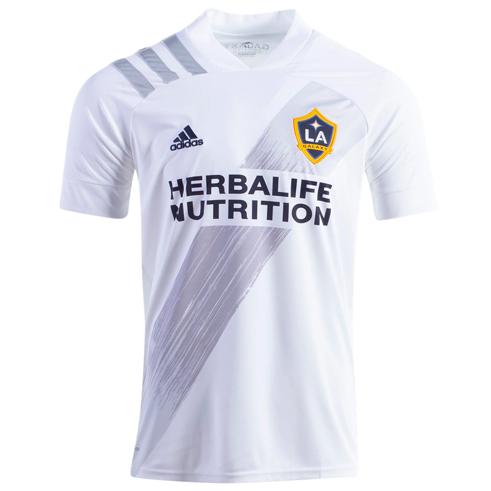 adidas Men's LA Galaxy 2019/20 Chicharito Home Jersey White/Grey、mySite、noshort