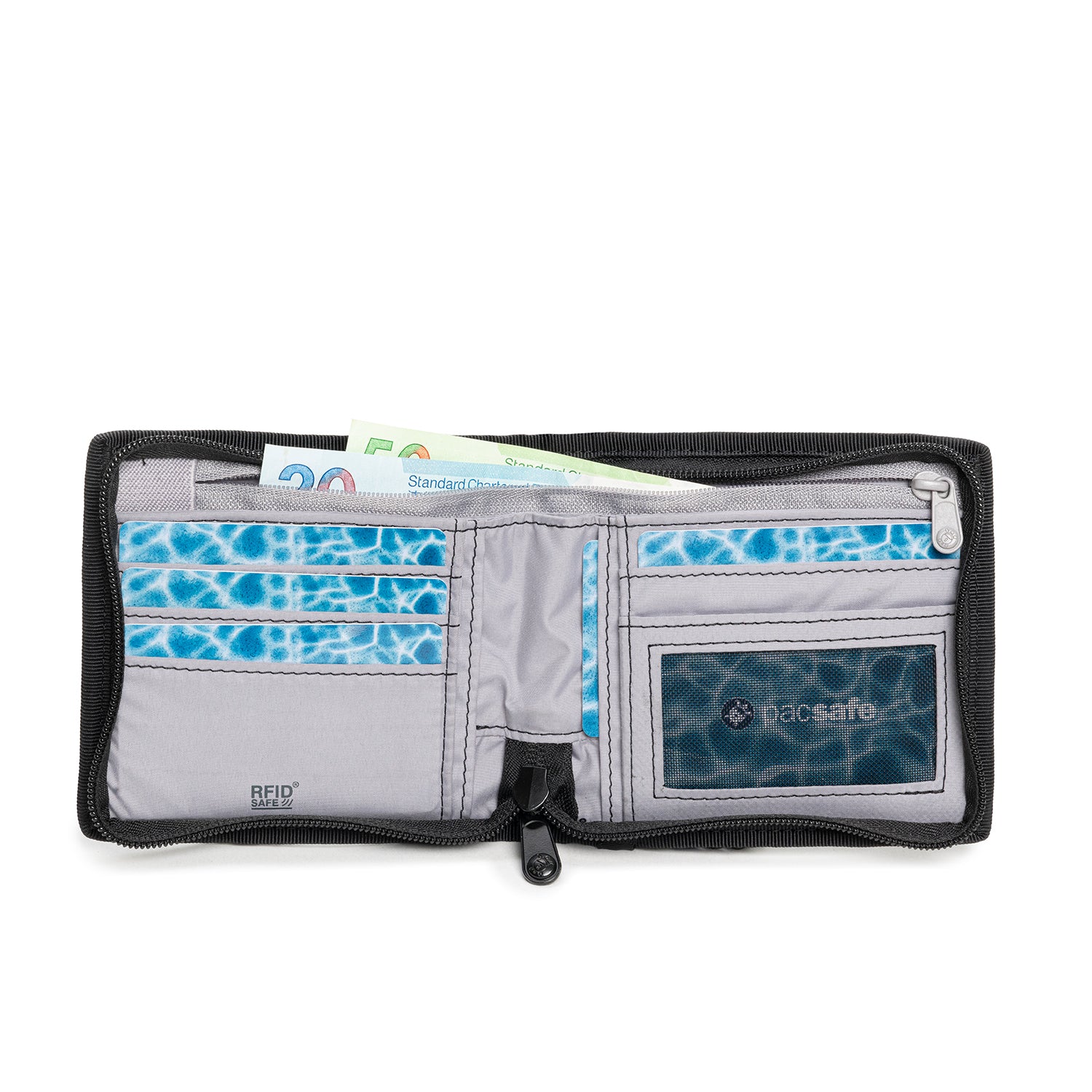 Pacsafe® RFIDsafe™ Z100 RFID blocking bifold wallet、mySite、garagedoors4me