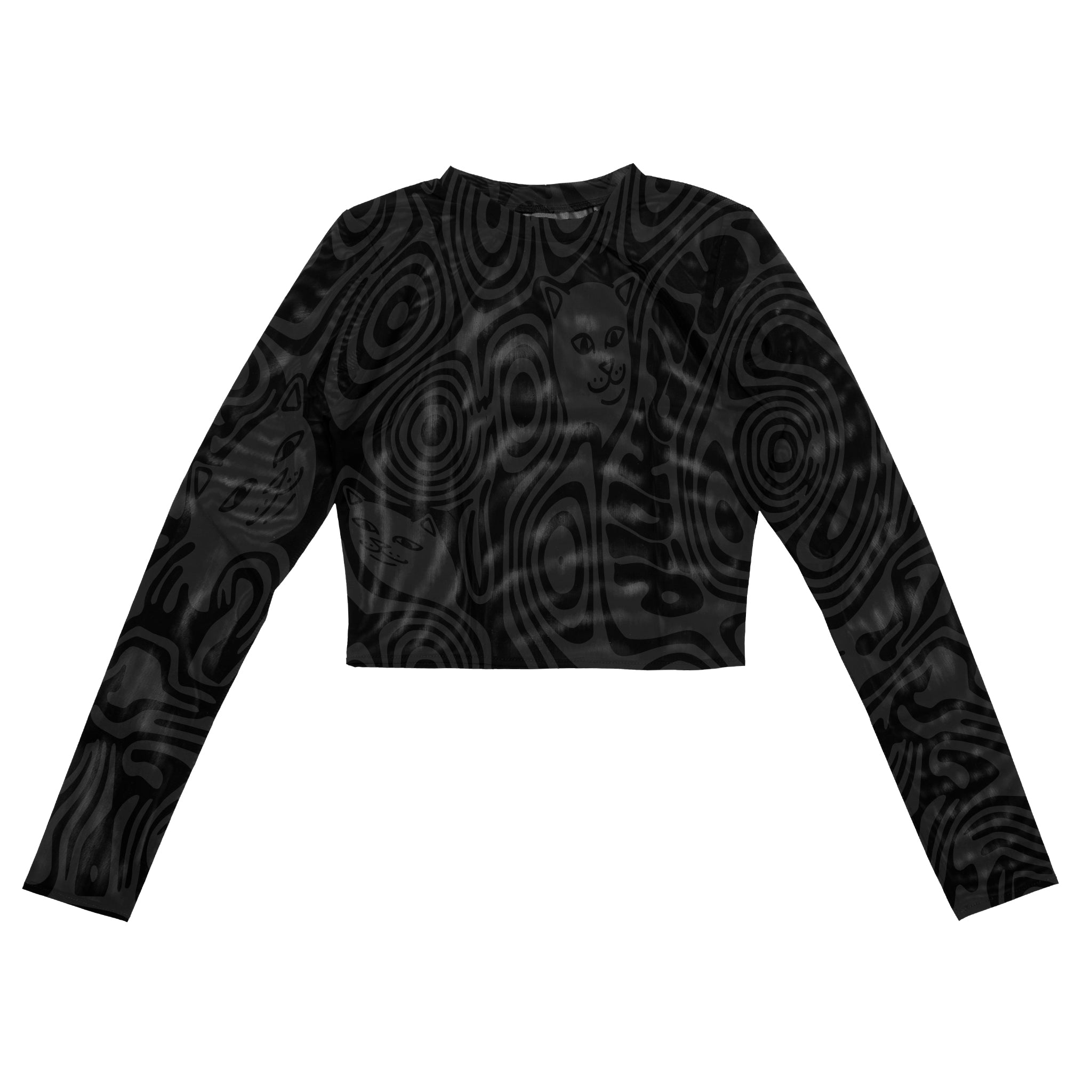  Hypnotic Crop Mesh Long Sleeve (Black)、mySite、merchandisen
