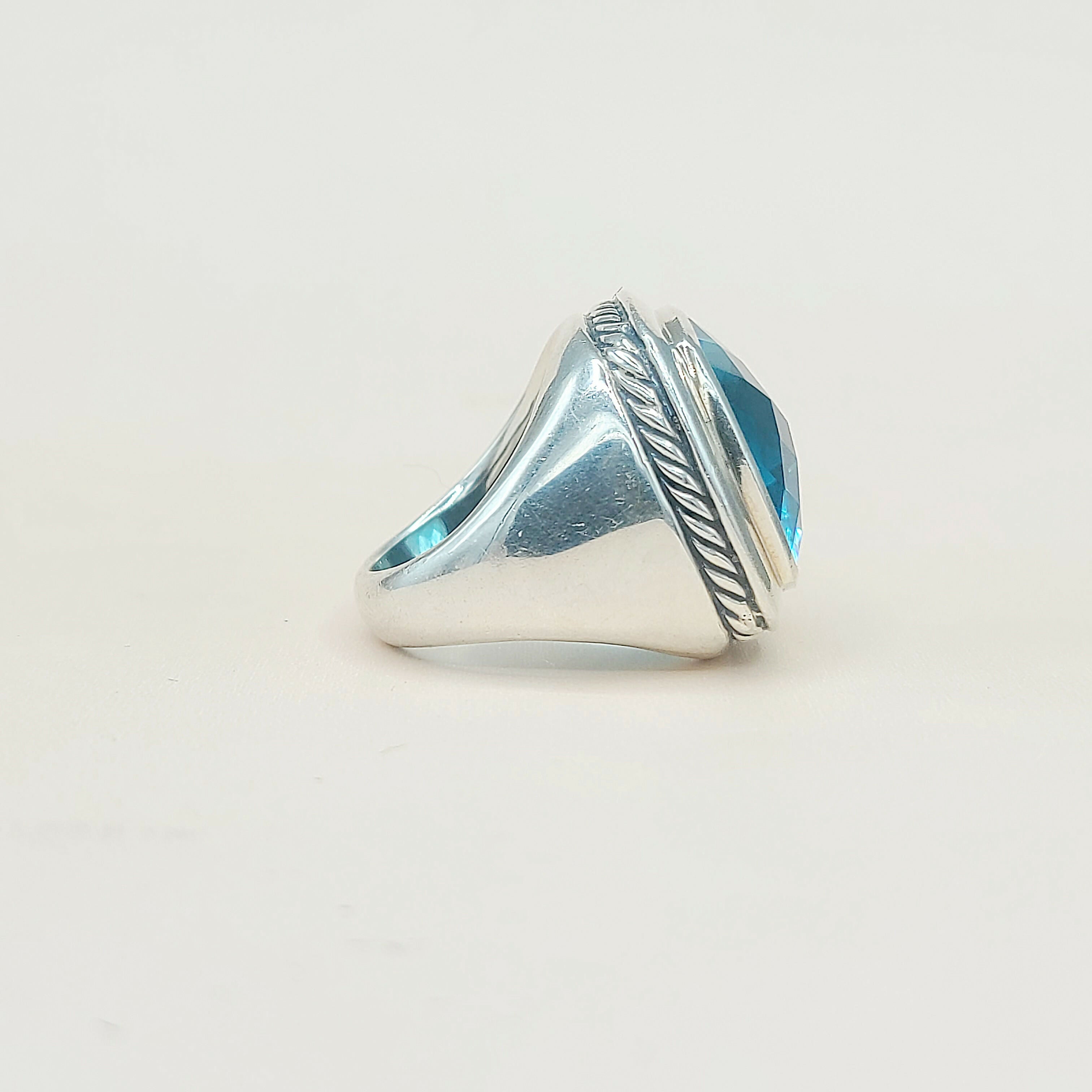 David Yurman Albion Statement Ring 18mm Hampton Blue Topaz、mySite、hinf8tx79