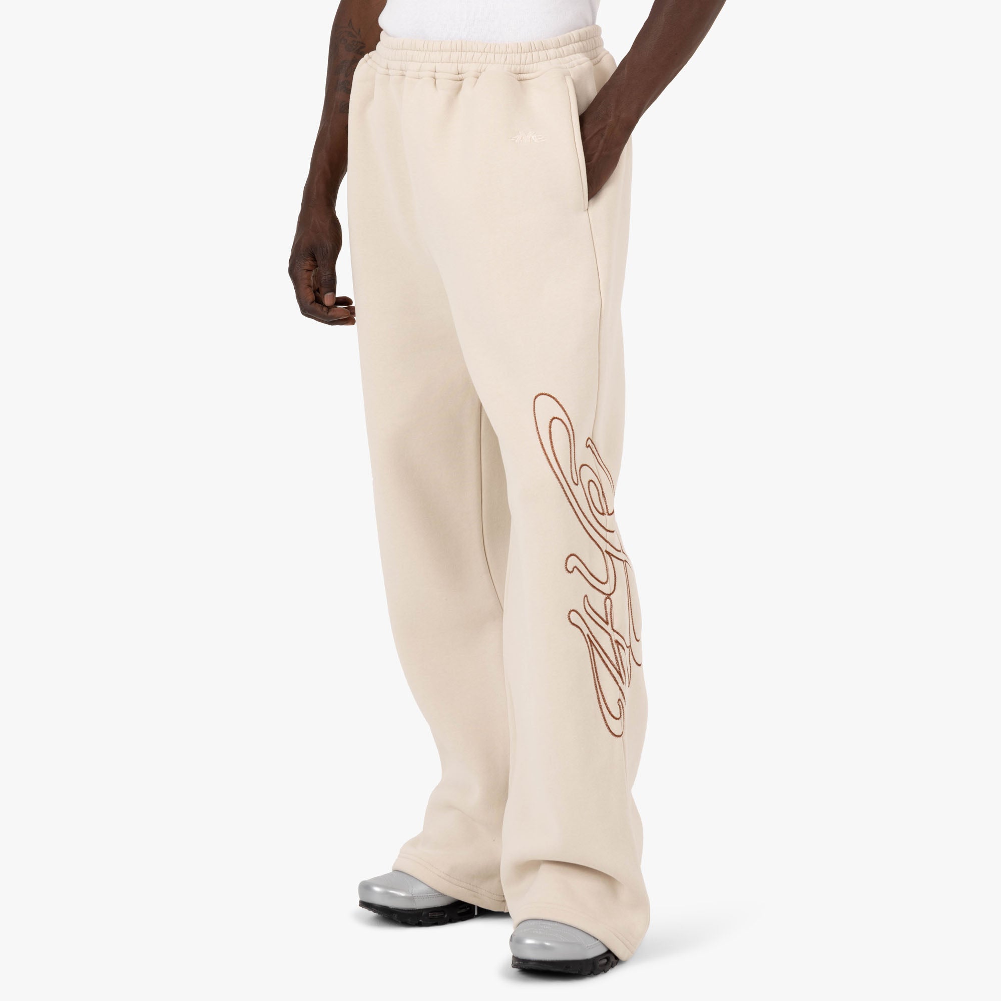  4YE Signature Wide Leg Pants Bone / Brown、mySite、merchandisen