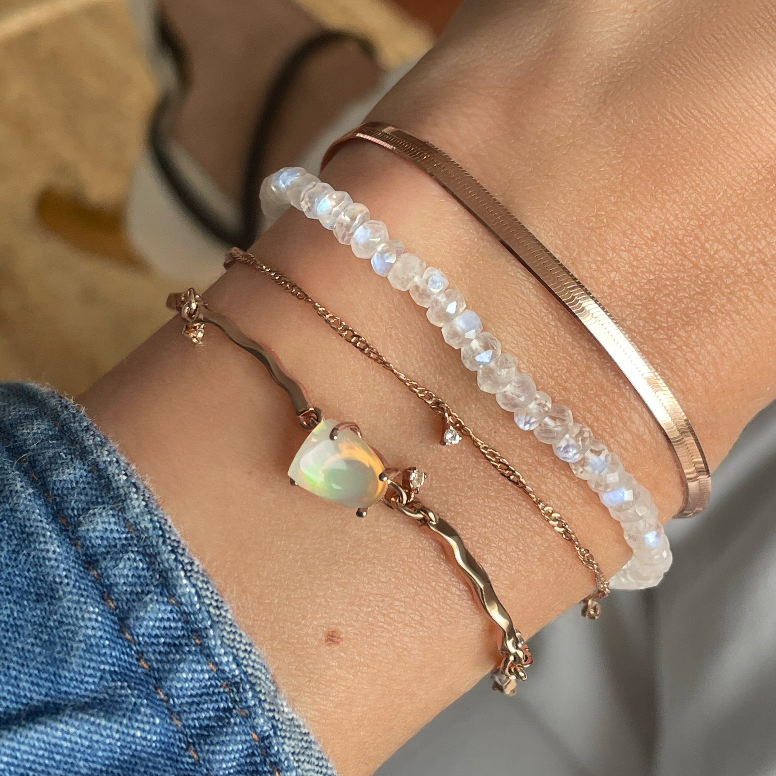 Moonstone & Opal Bracelet Stack - Positive Energy、mySite、hinf8tx79