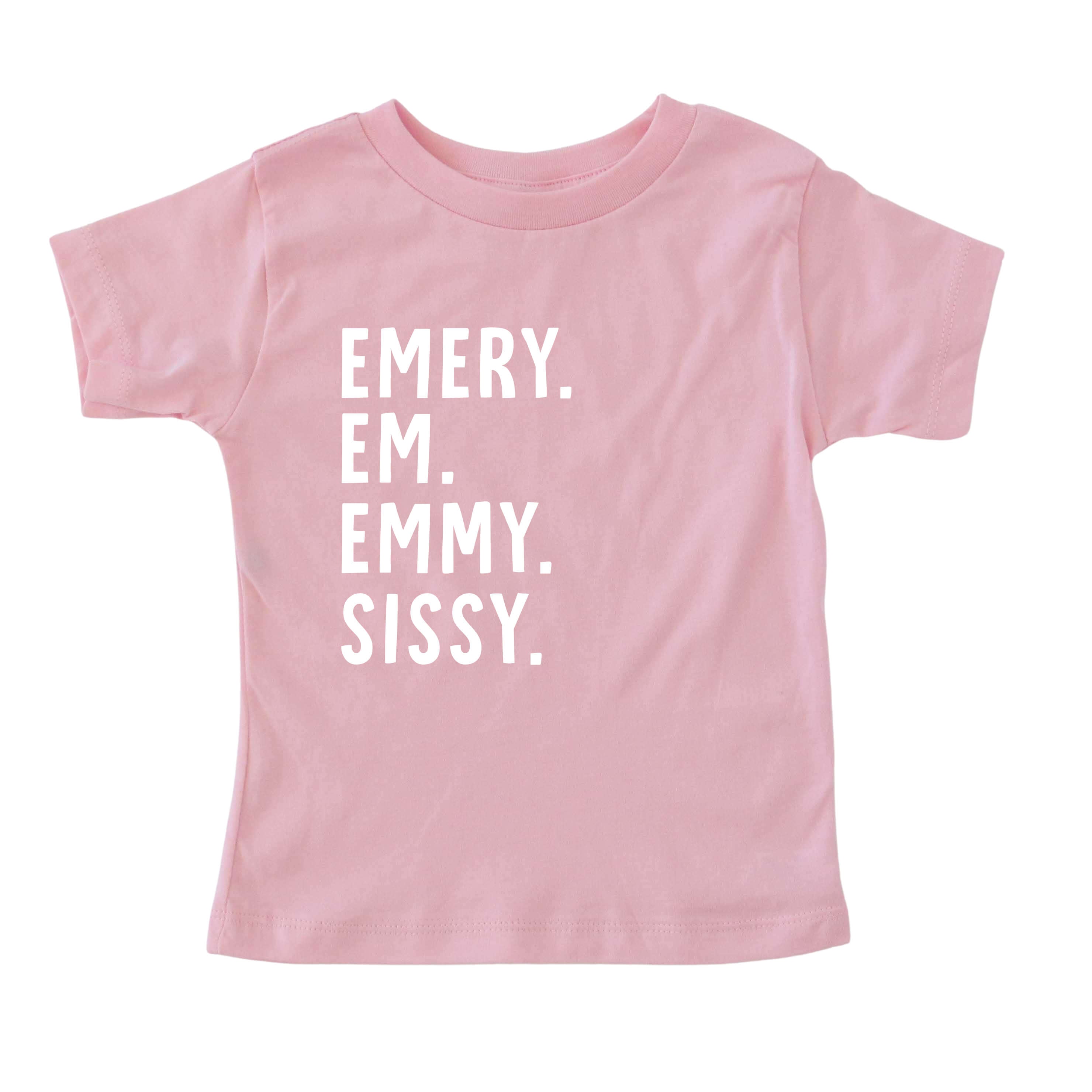  Personalized Nickname Color Block Kids Graphic Tees、mySite、layawaytickets