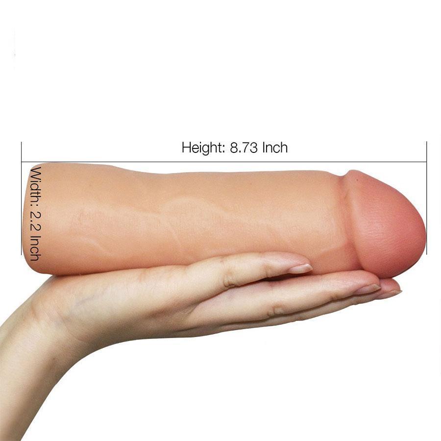Tommy Gunn Penis Extension Sleeve Tan CyberSkin Cock Sheath 8.5 Inch、mySite、bottomscart