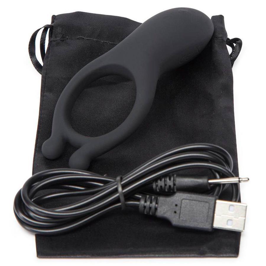 Vibrating Rechargeable Cock Ring by Optimale Black、mySite、bottomscart