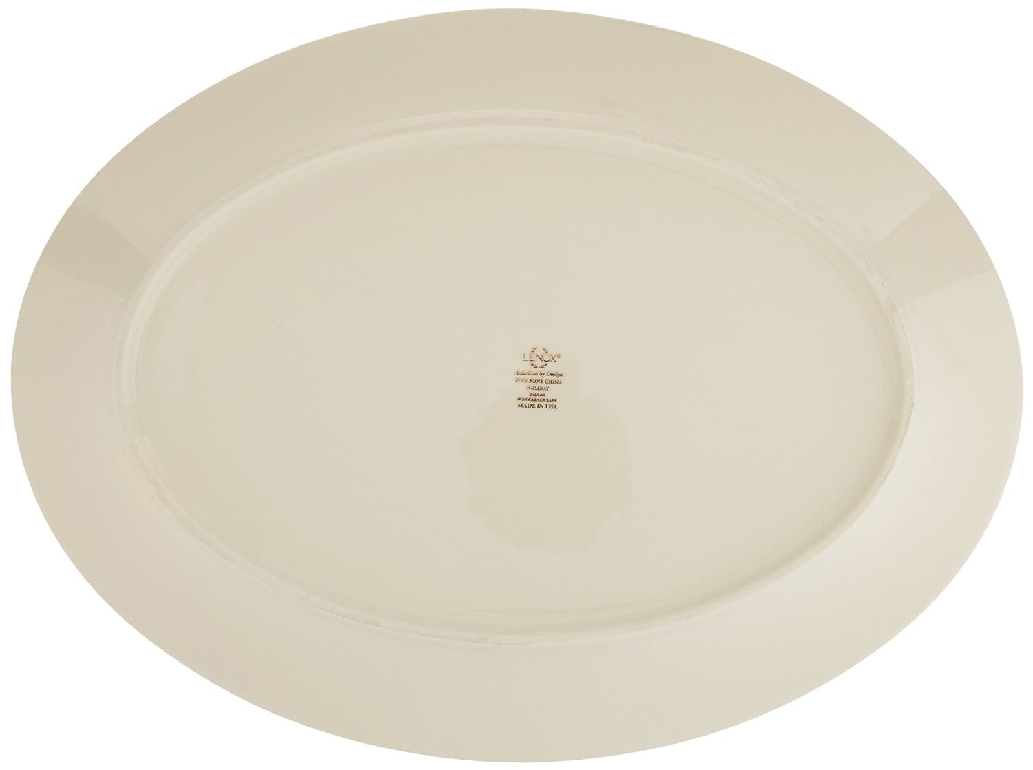 Lenox Holiday 16 Oval Ivory Bone Serving Platter with Gold Rim、mySite、g9winljtr