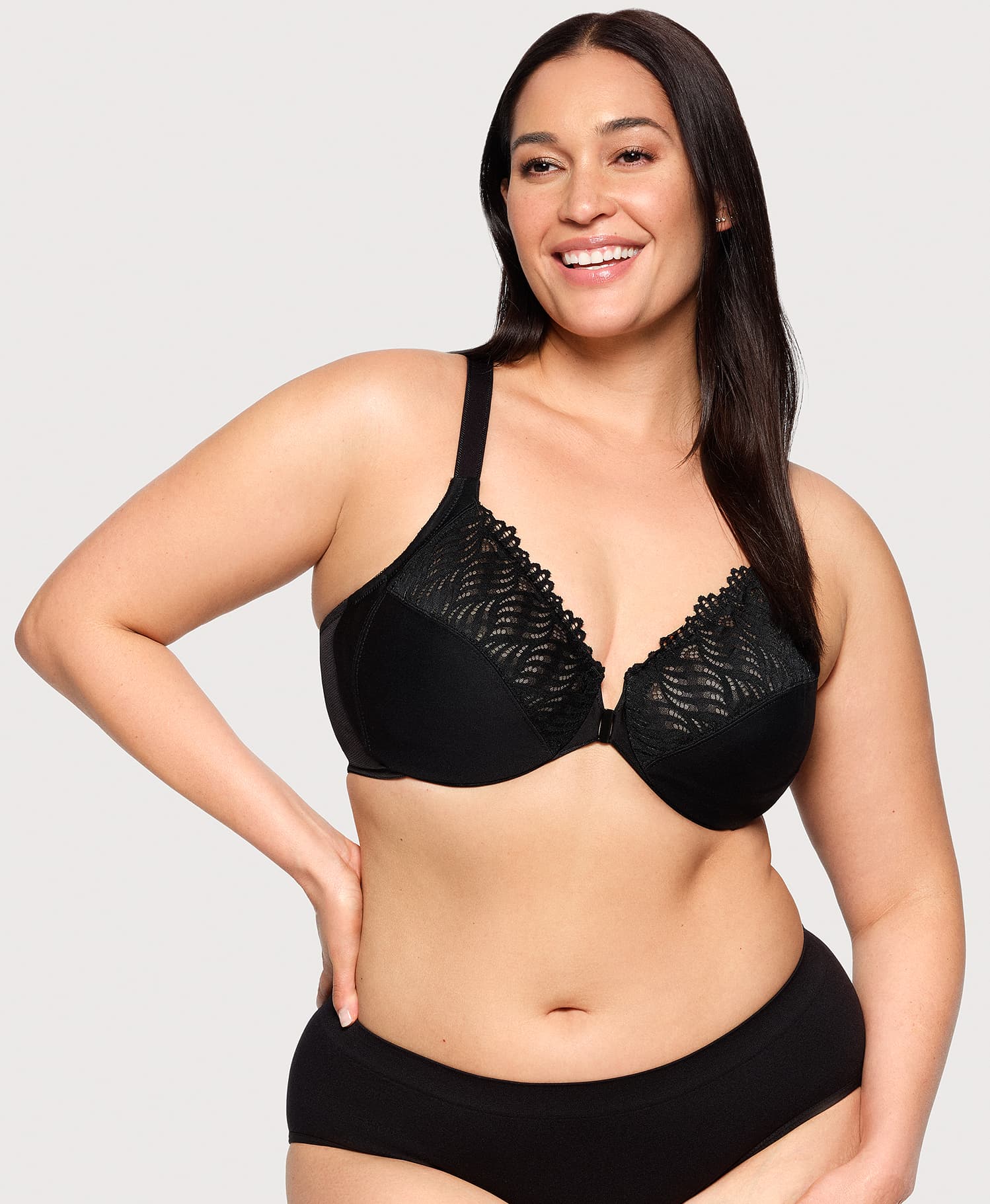  Front-Closure T-Back WonderWire Bra Black、mySite、justintrudeaud