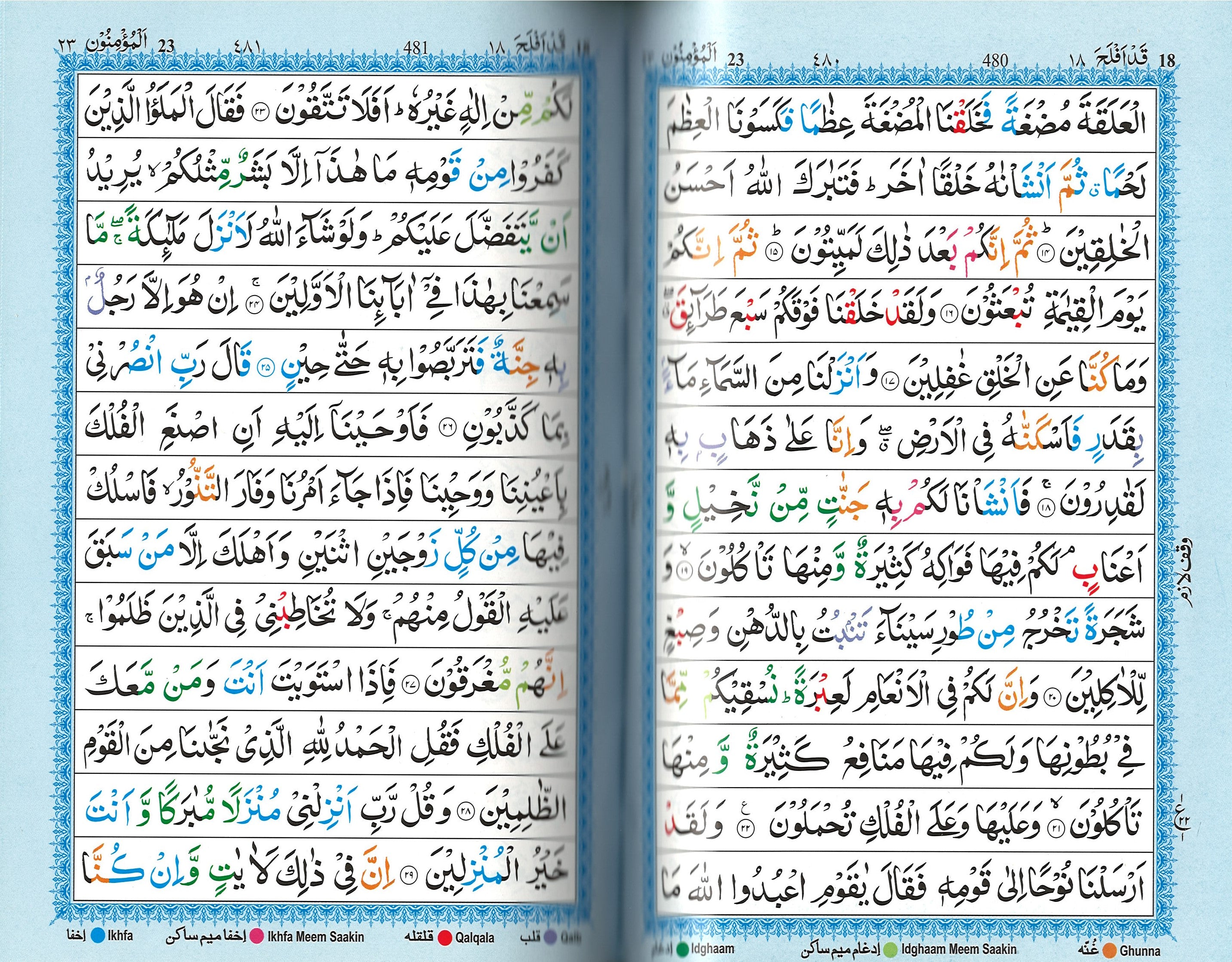 Holy Qur'an (Color Coded Tajweed) Majeedi Script 13 Line 5.5 x 8 Med Size、mySite、topwebapps