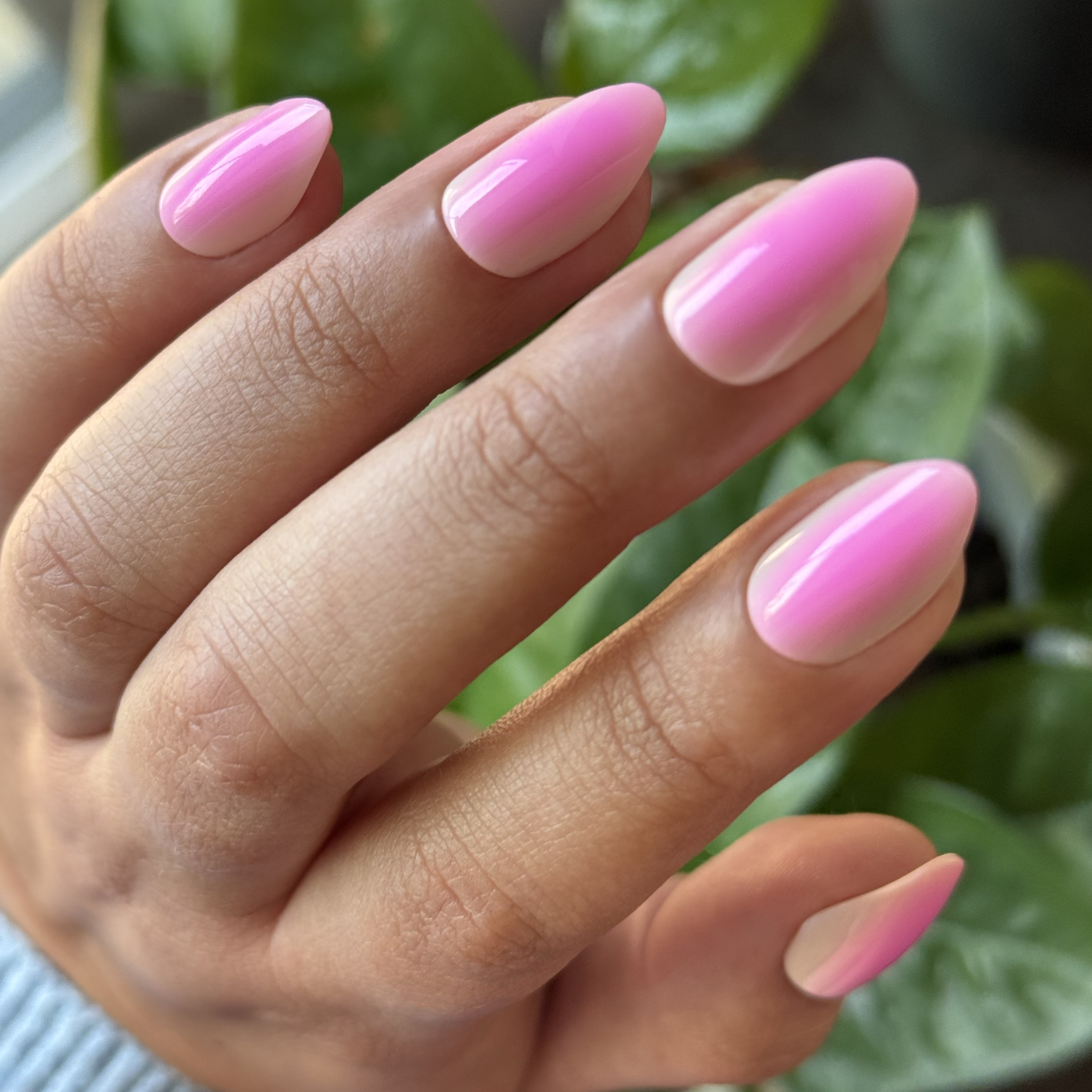 Blush Aura - Press-On | Medium | Almond、mySite、solidvoid