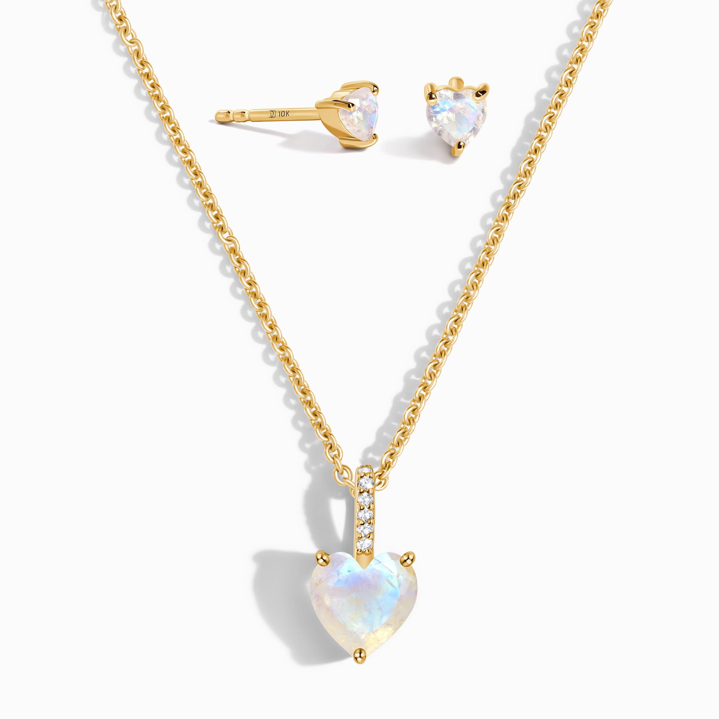 Moonstone By Your Side Necklace & Love Studs、mySite、hinf8tx79