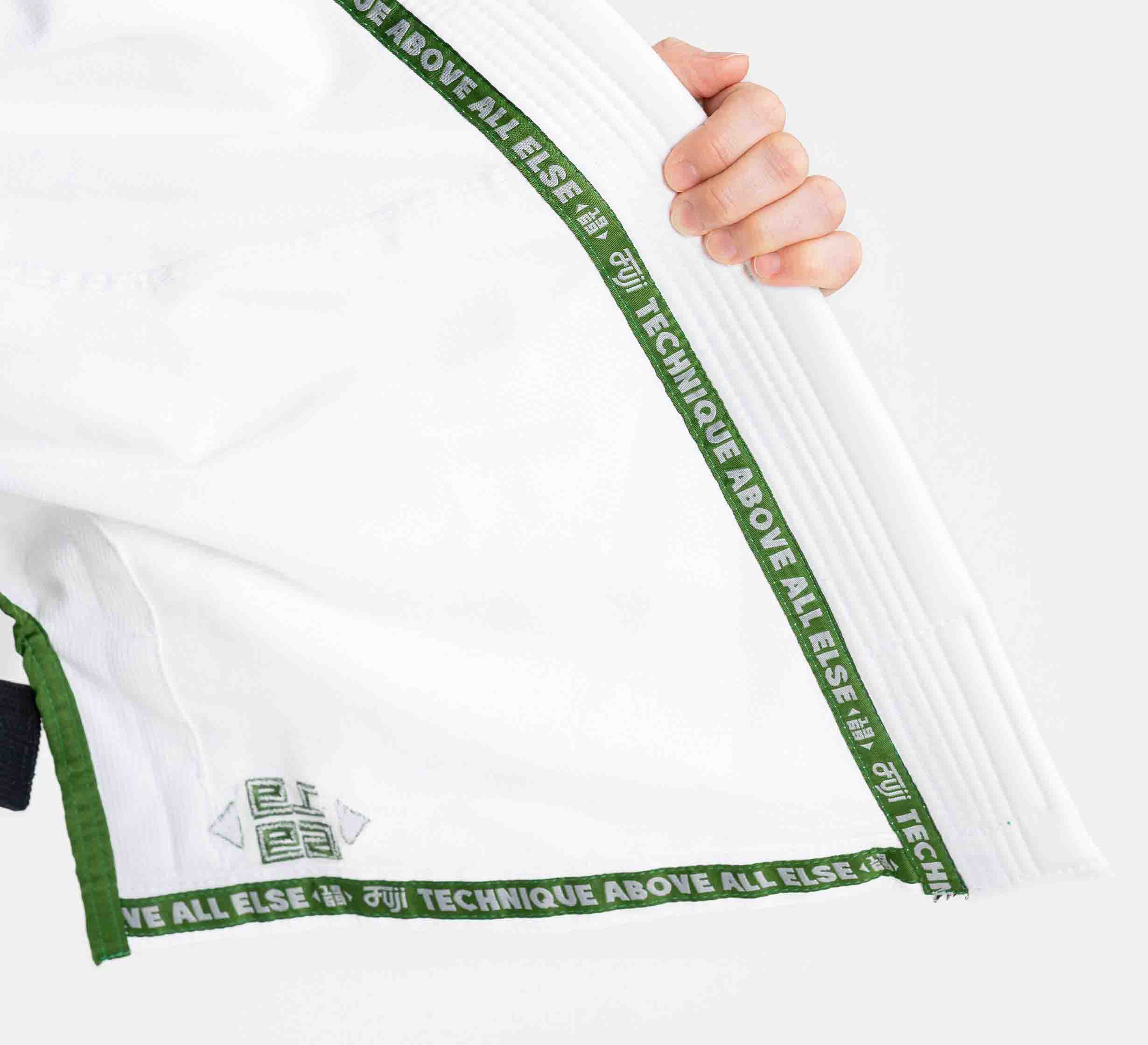 Womens Flow-Tech BJJ Gi White/Green、mySite、gigharbornorthrealestate