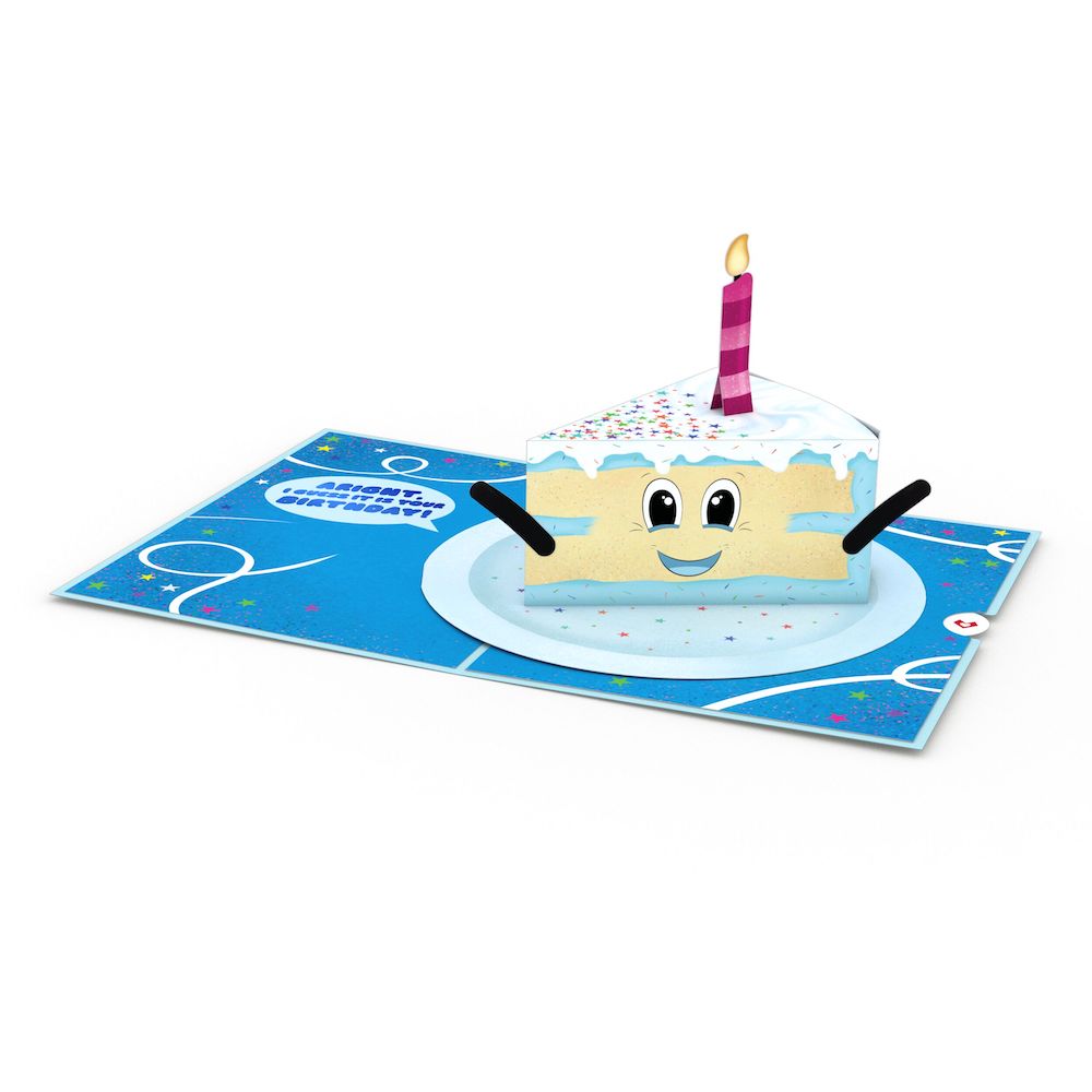Whimsical Birthday Cake Slice Pop-Up Card、mySite、solidvoid