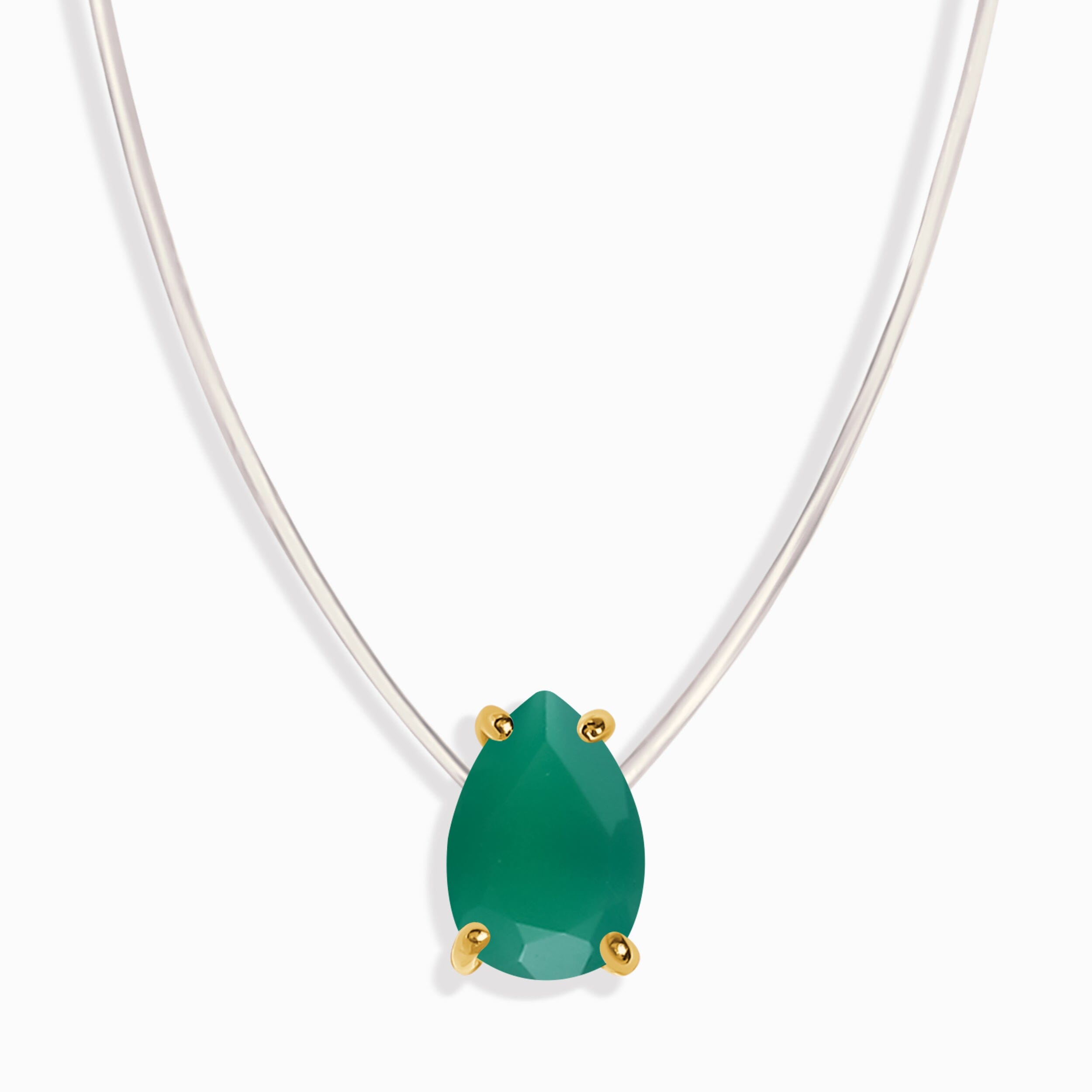 Green Onyx Necklace Floating Sway - May Birthstone、mySite、hinf8tx79