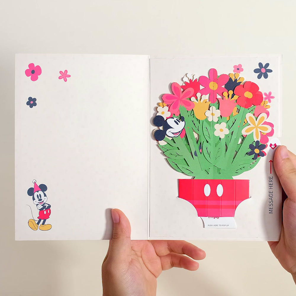 Disney's Mickey Mouse Birthday Wishes Card with Mini Bouquet、mySite、solidvoid