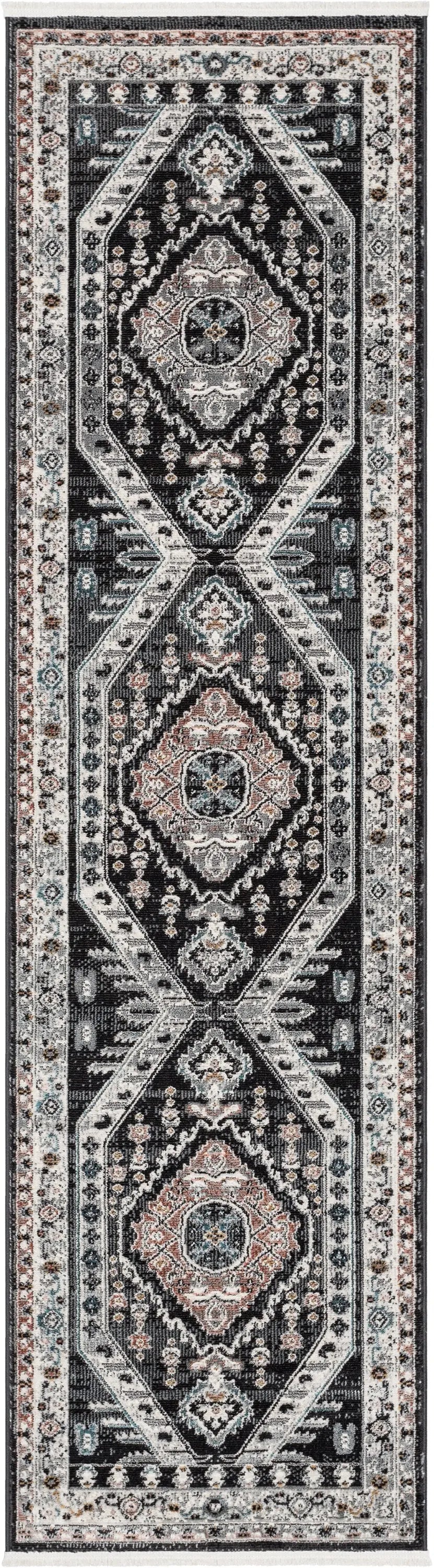 Julita Vintage Bohemian Aztec Tribal Black Rug、mySite、gigharbornorthrealestate