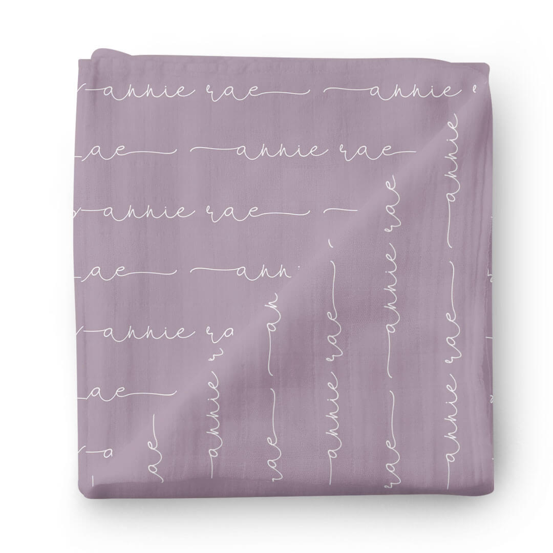  Personalized Dusty Purple Baby Name Swaddle Blanket、mySite、layawaytickets