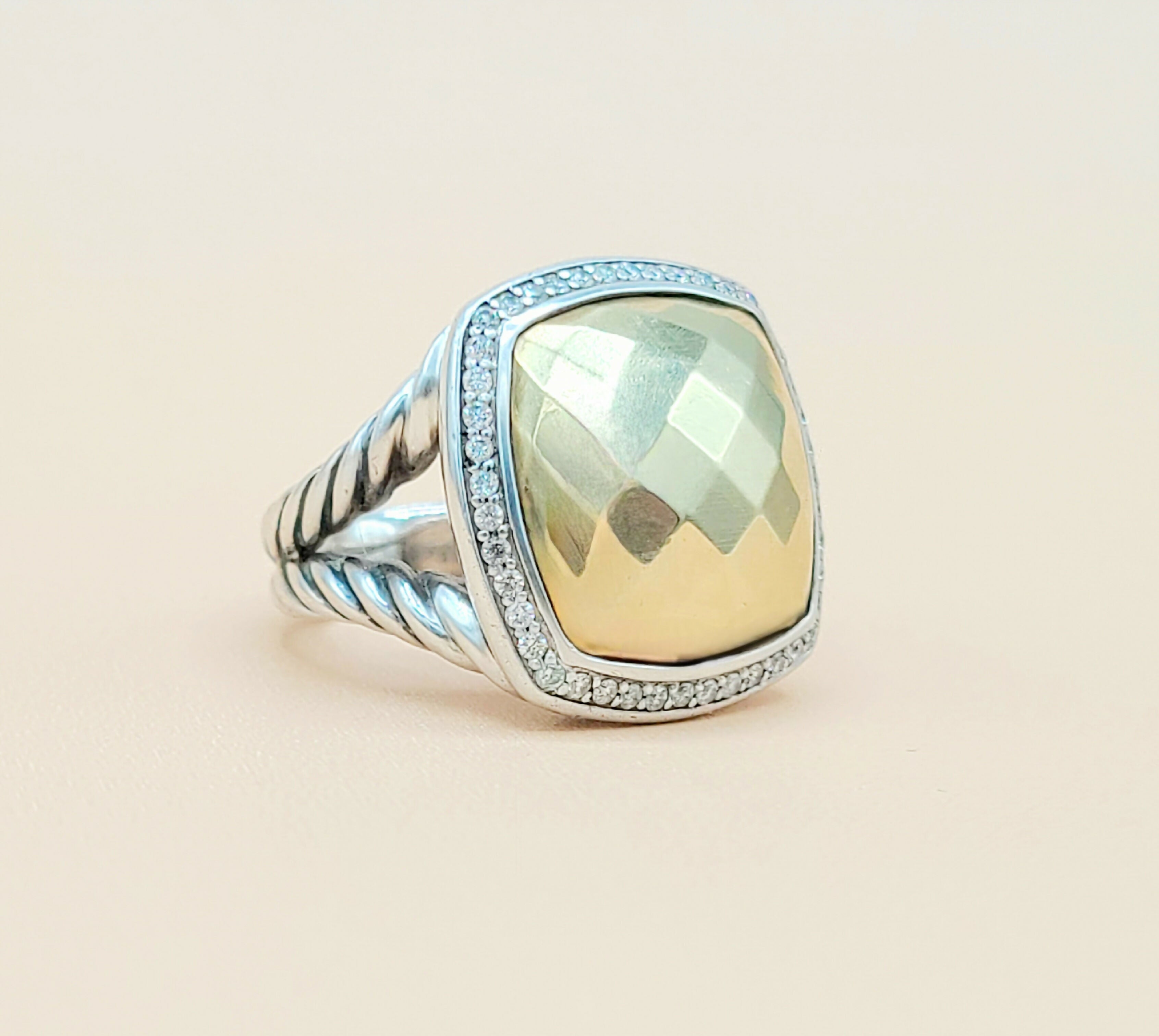 David Yurman Albion Gold Dome Diamond Ring 17mm、mySite、hinf8tx79