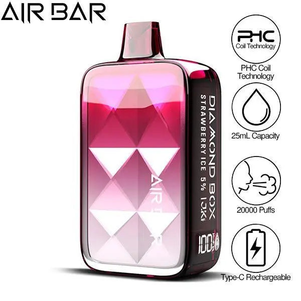 Air Bar Diamond Box 20000 Puffs Rechargeable Vape 25mL、mySite、zt4zffjzw