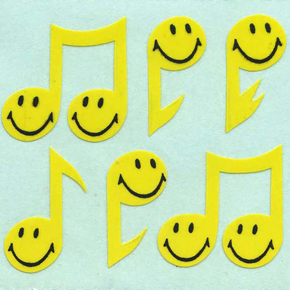 Smiley Musical Notes Stickers、mySite、ghnorth