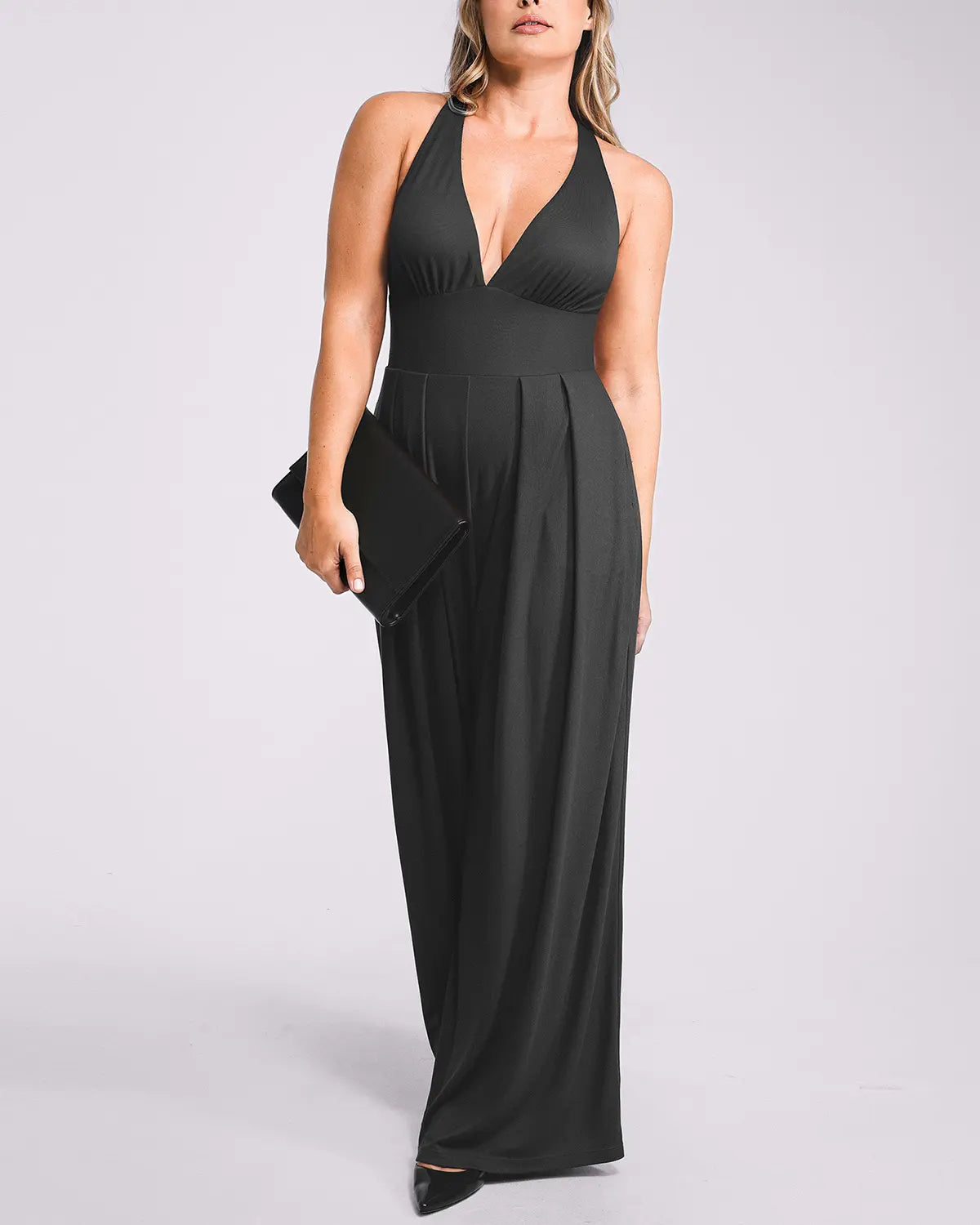 Deep V Built-In Shaping Jumpsuit、mySite、bengalsvssteelers