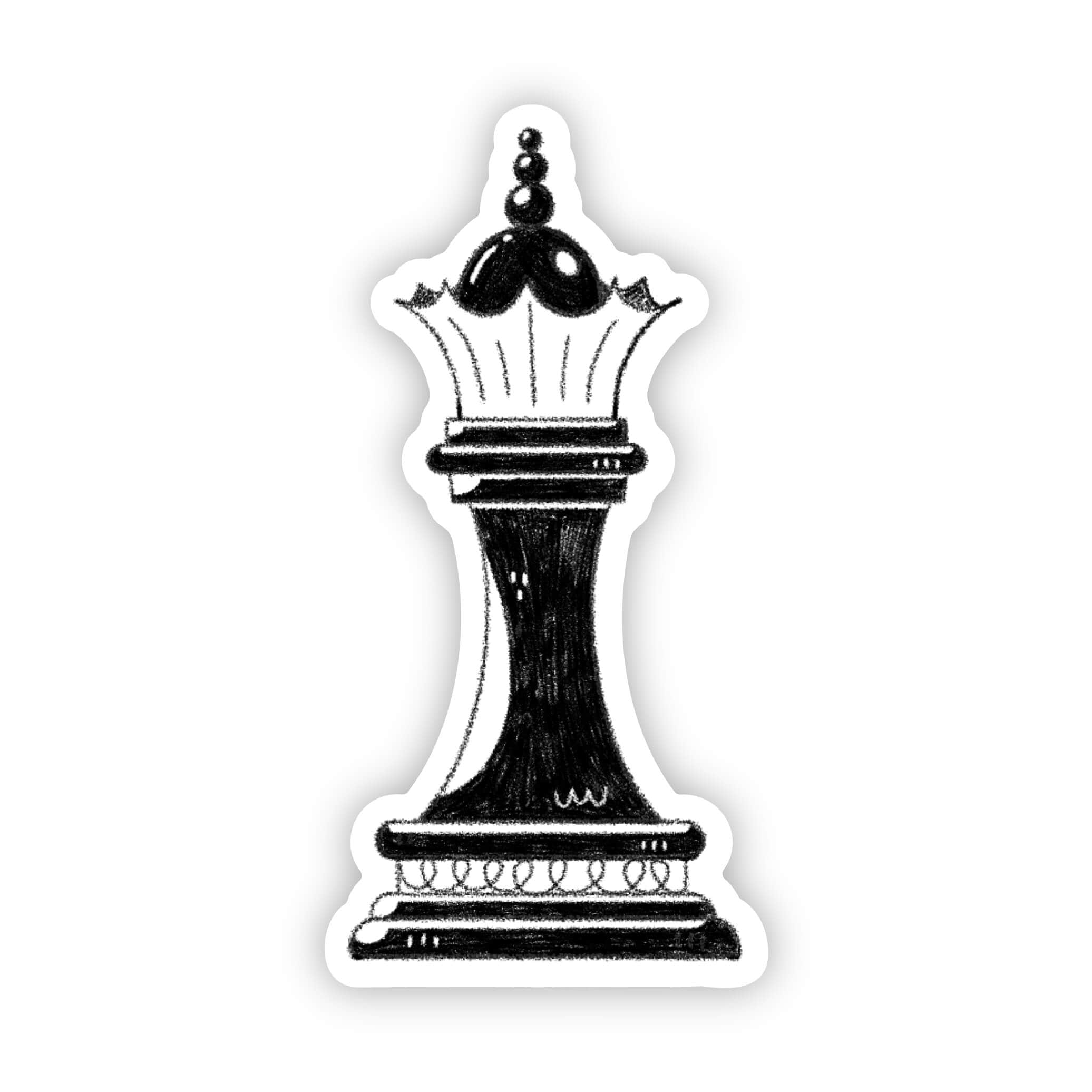  Queen Chess Sticker (Black)、mySite、elrpsem3k