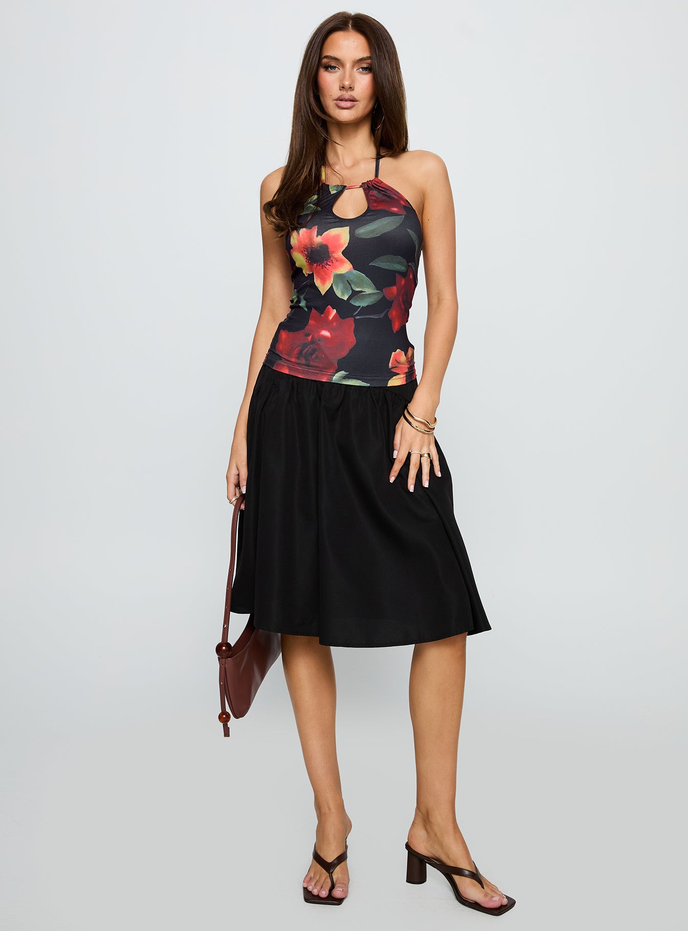 Inside Jokes Top Floral Multi、mySite、solidvoid