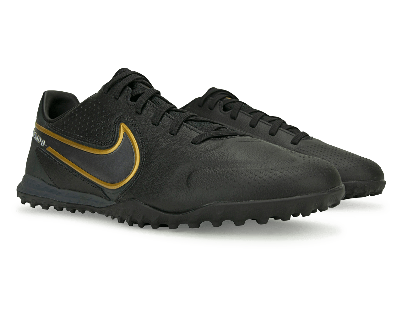 Nike Men's React Tiempo Legend 9 Pro TF Black/Gold、mySite、noshort