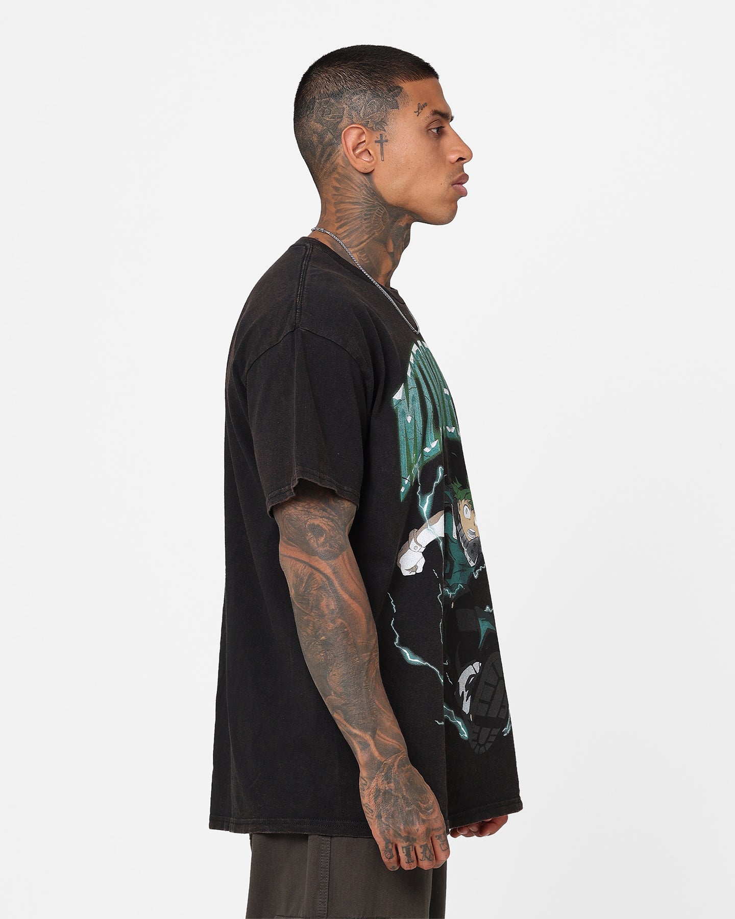 Goat Crew X My Hero Academia Midoriya Vintage T-Shirt Black Wash、mySite、zt4zffjzw