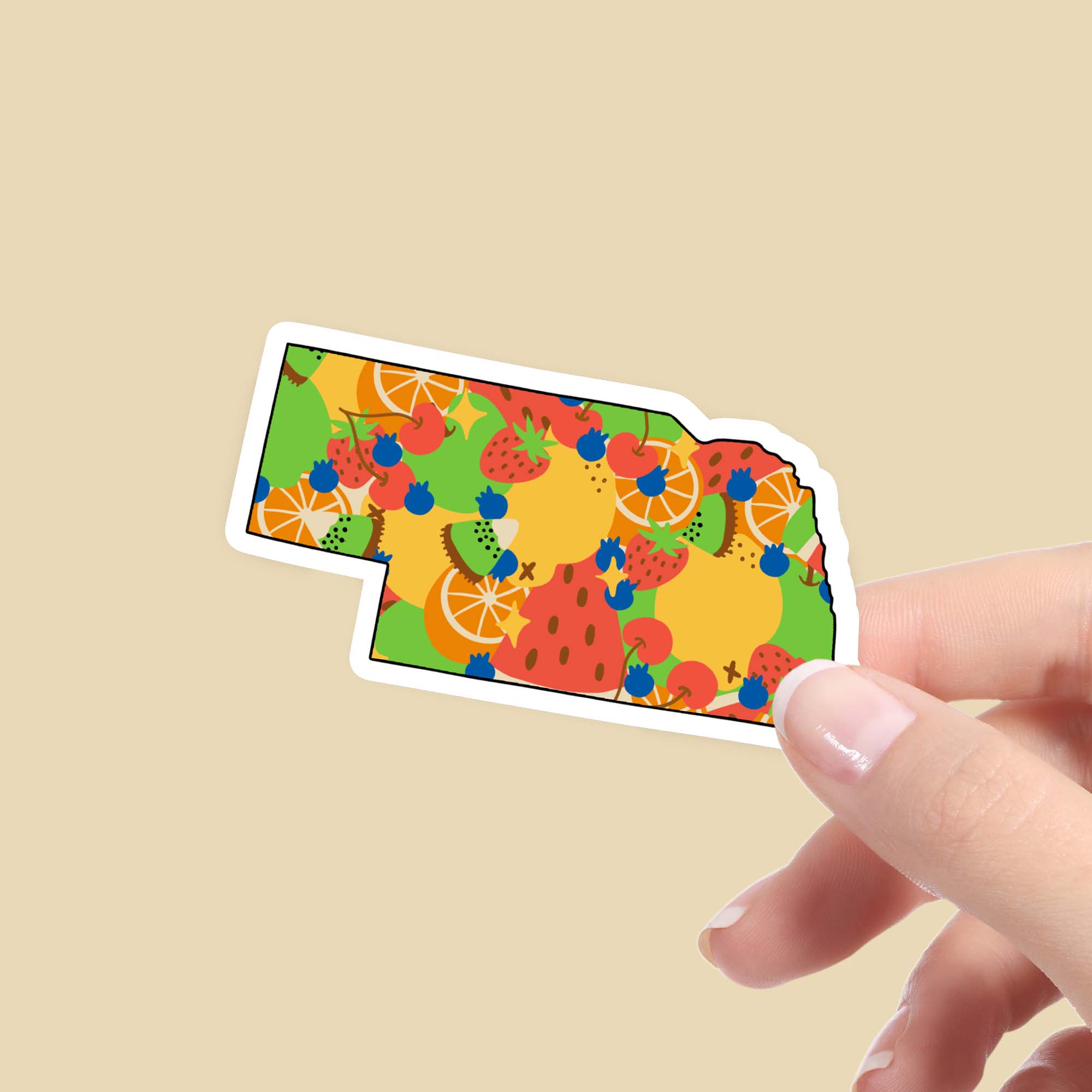  Nebraska Fruit Pattern Sticker、mySite、ghnorth