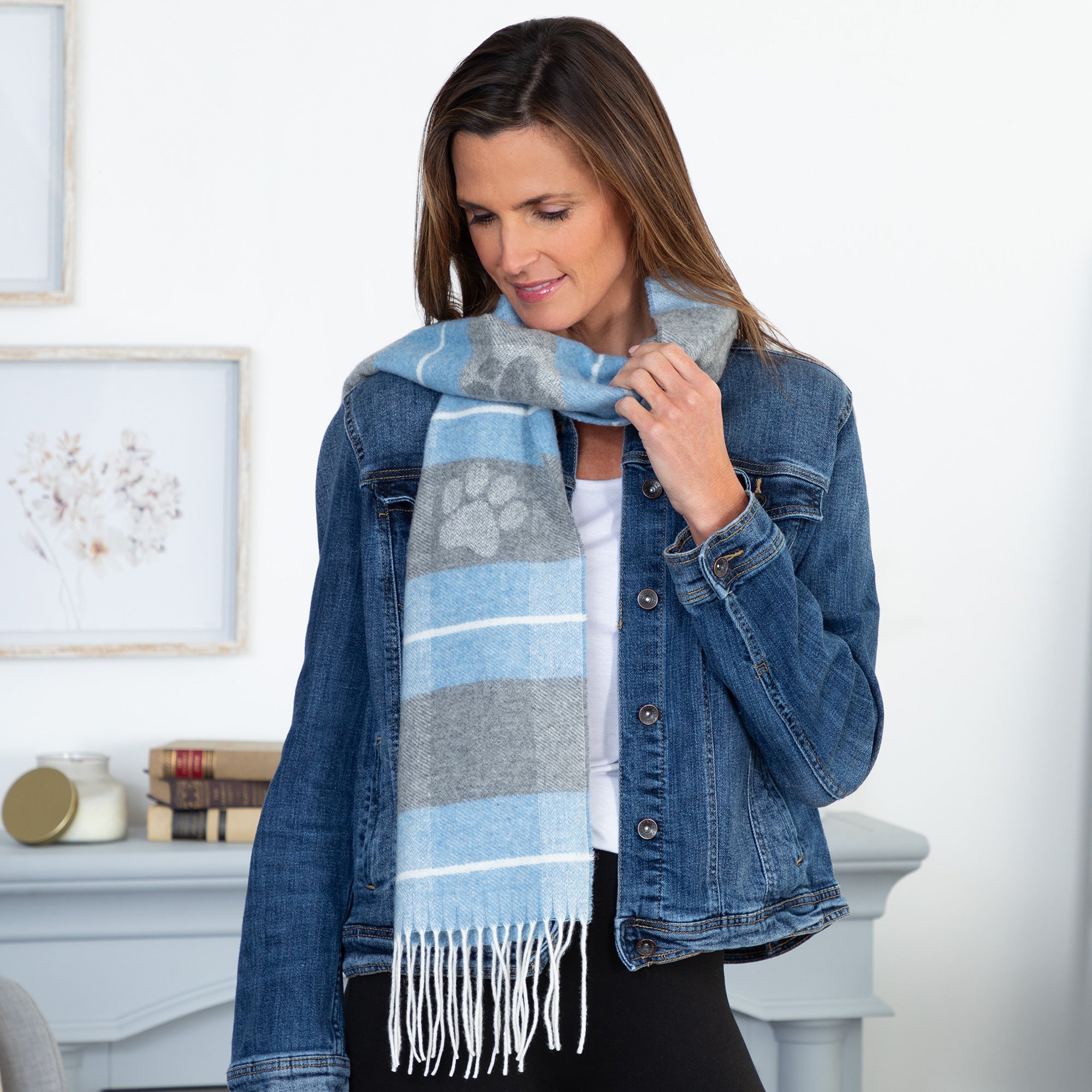 Ukrainian Merino Wool & Cashmere Paw Plaid Scarf、mySite、camillekostekn