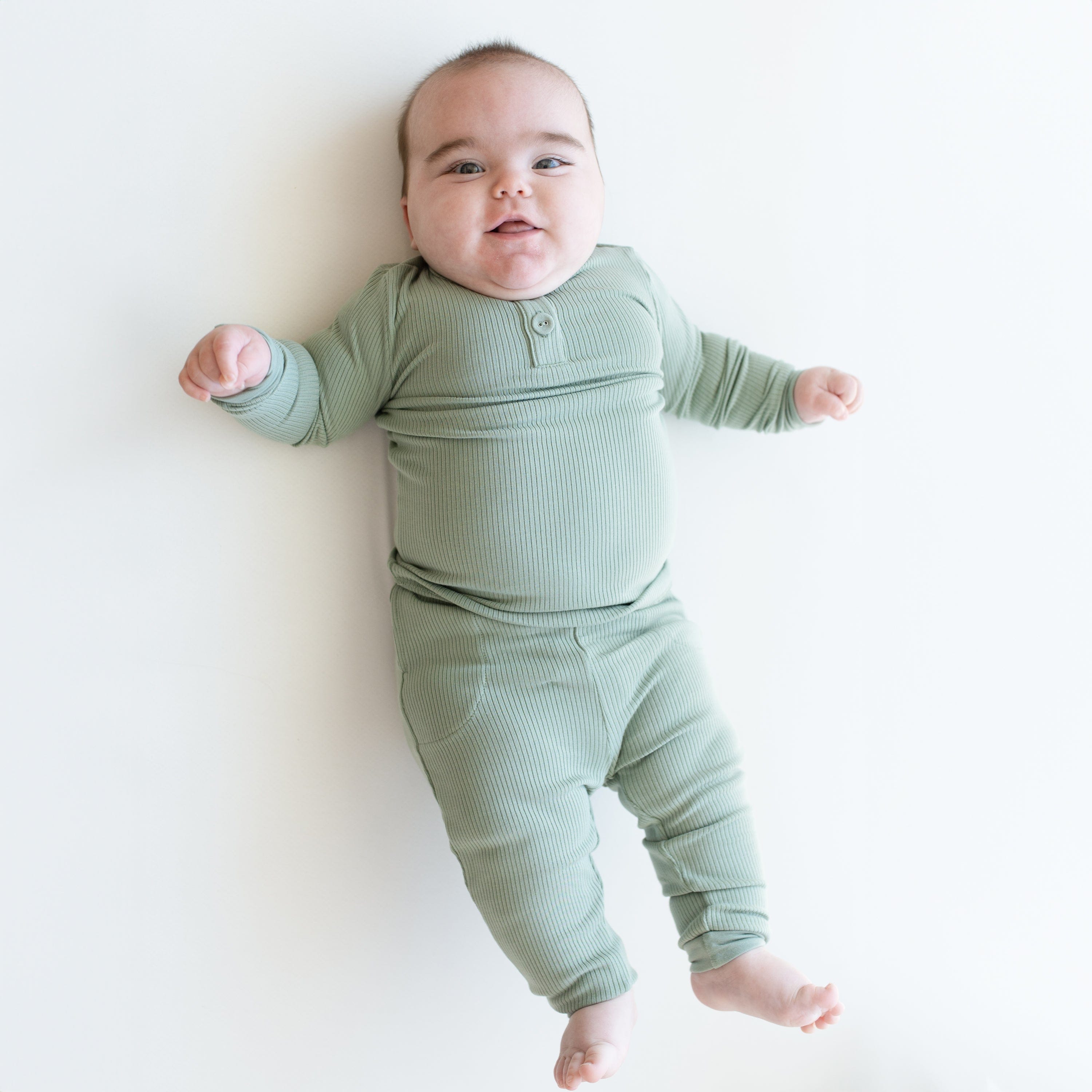  Ribbed Infant Henley Set in Thyme、mySite、layawaytickets