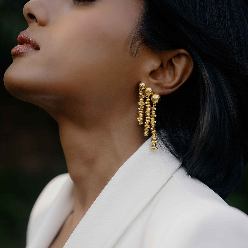 Molten Drop Earrings | 14K Gold Plated、mySite、camillekostekn