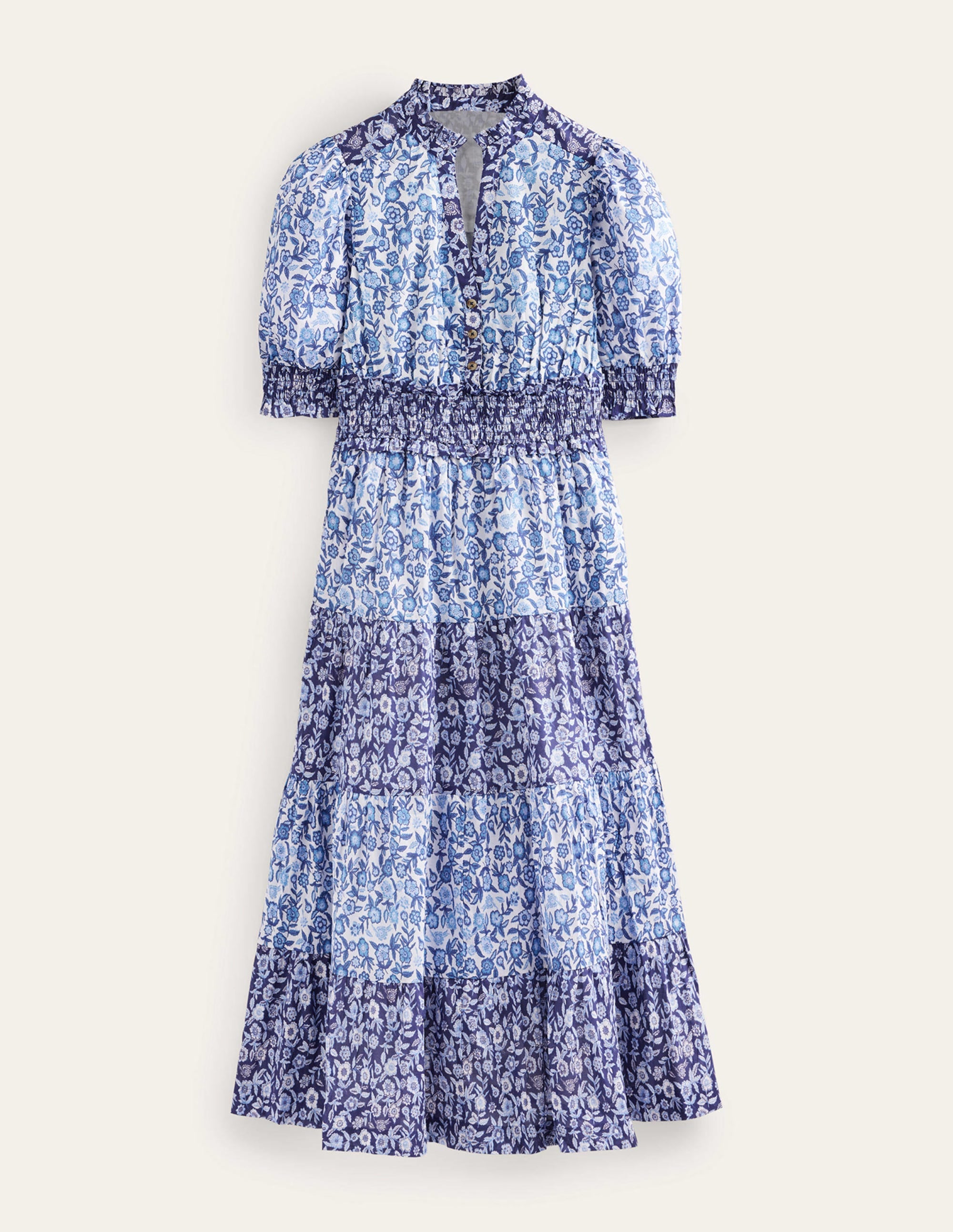  Remix Cotton Maxi Dress-Porcelain Pansy Bloom、mySite、ashleygrahame