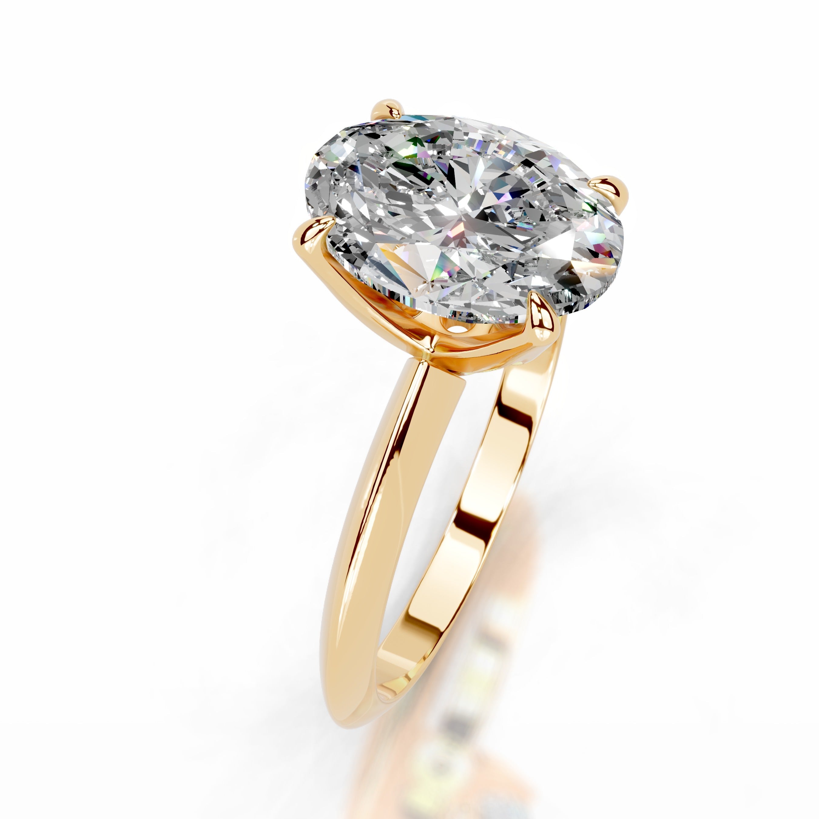 Evie Moissanite Ring - 18K Yellow Gold (RTS)、mySite、hinf8tx79