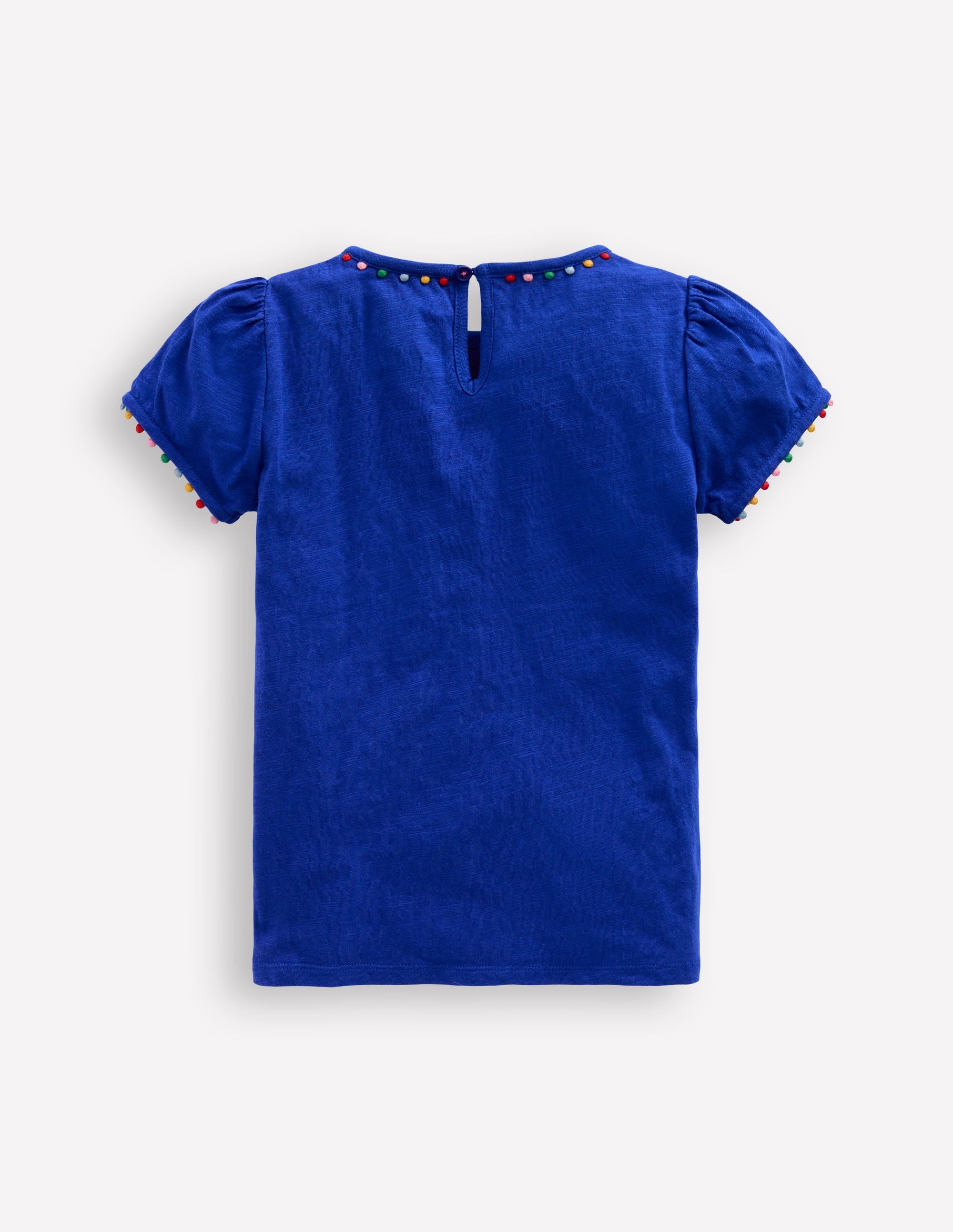  Ali Puff Sleeve Pom T-Shirt-Bright Blue、mySite、ashleygrahame