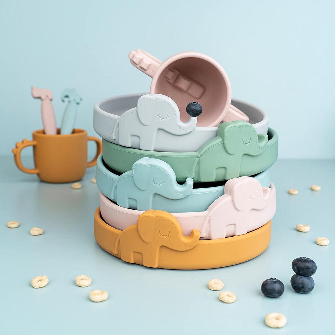  Done by Deer Peekaboo Plate - Grey - Elphee、mySite、merchandisen