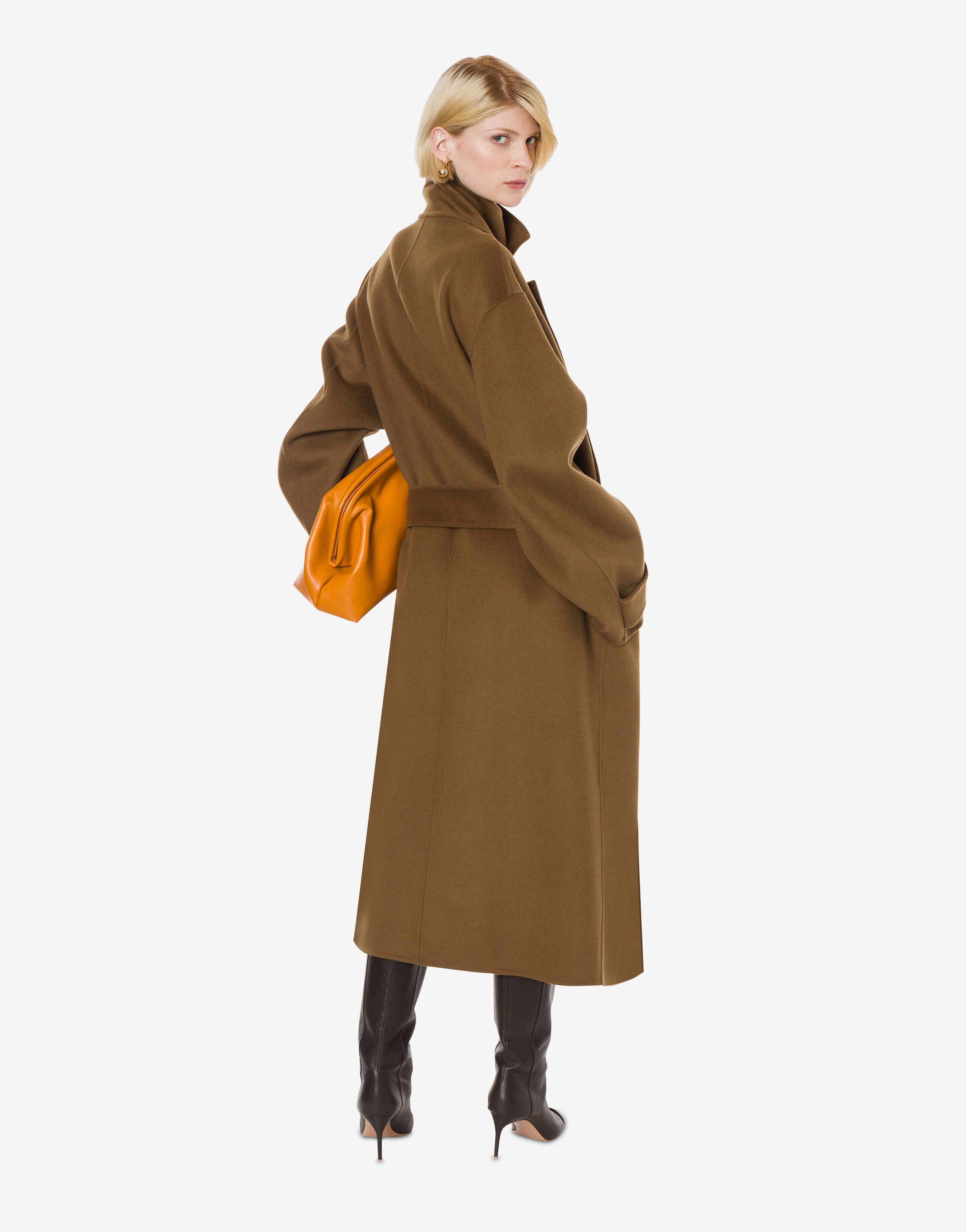 Maxi cappotto in panno di lana double、mySite、aoinhome