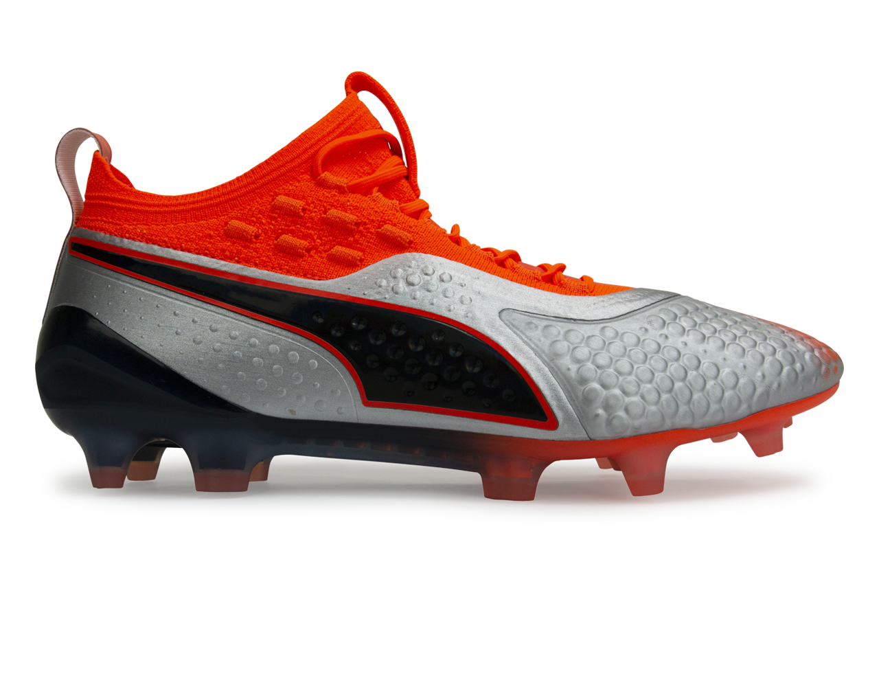 PUMA Men's One 1 Syn FG/AG Silver Orange/Black、mySite、noshort