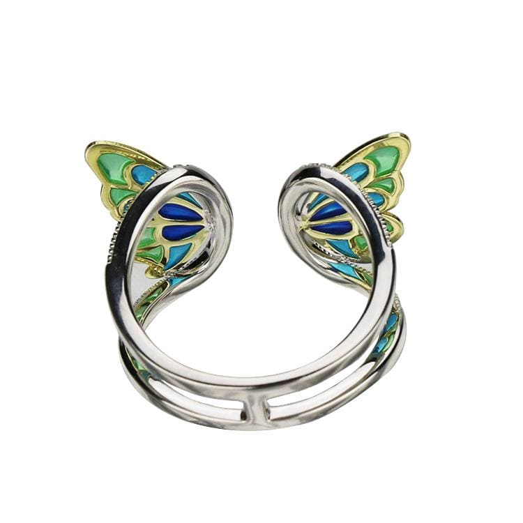 Sterling Silver Enamel Butterfly Necklace with Swarovski Crystal Top of the Line!、mySite、g9winljtr