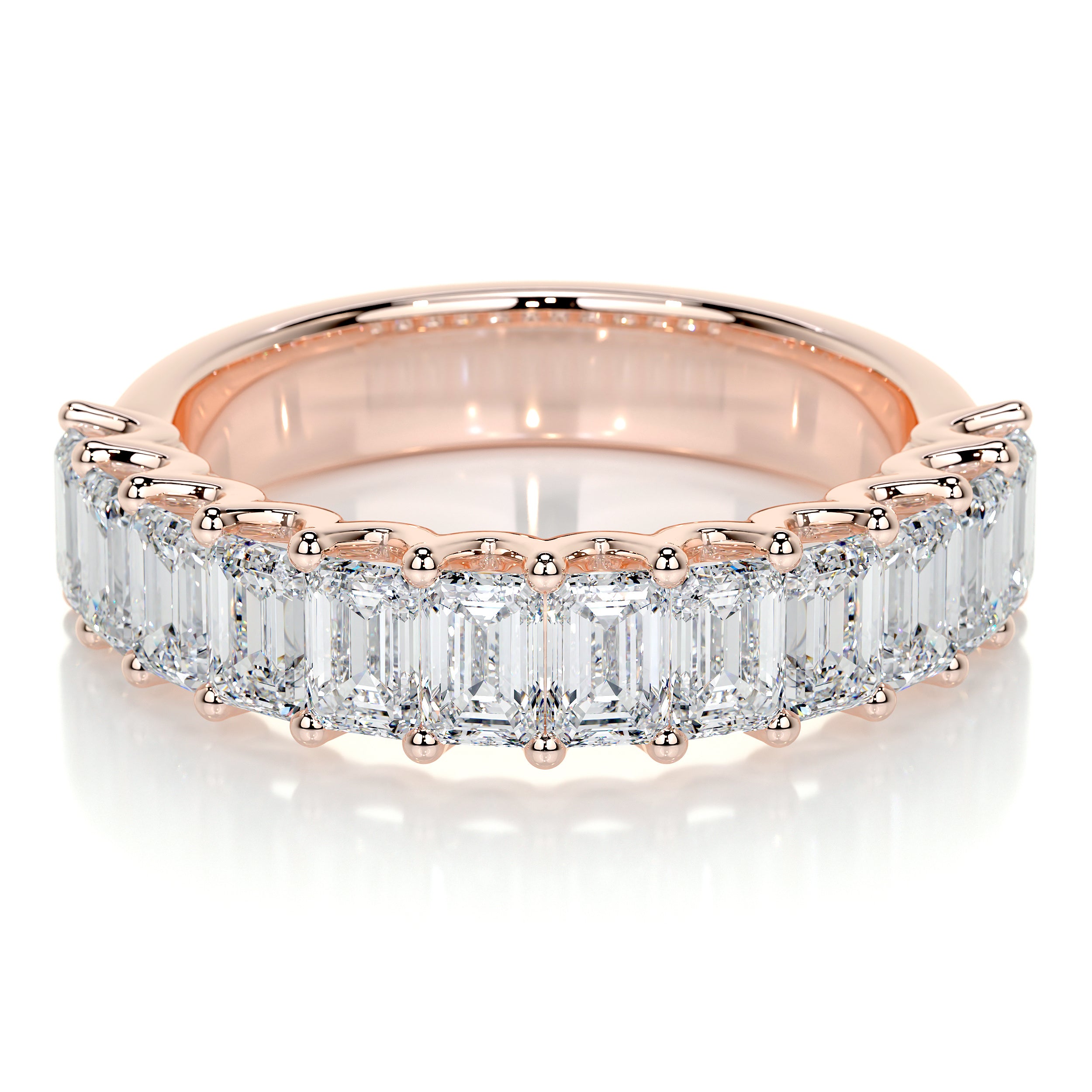 Gina Half Lab Grown Eternity Wedding Ring -14K Rose Gold、mySite、hinf8tx79