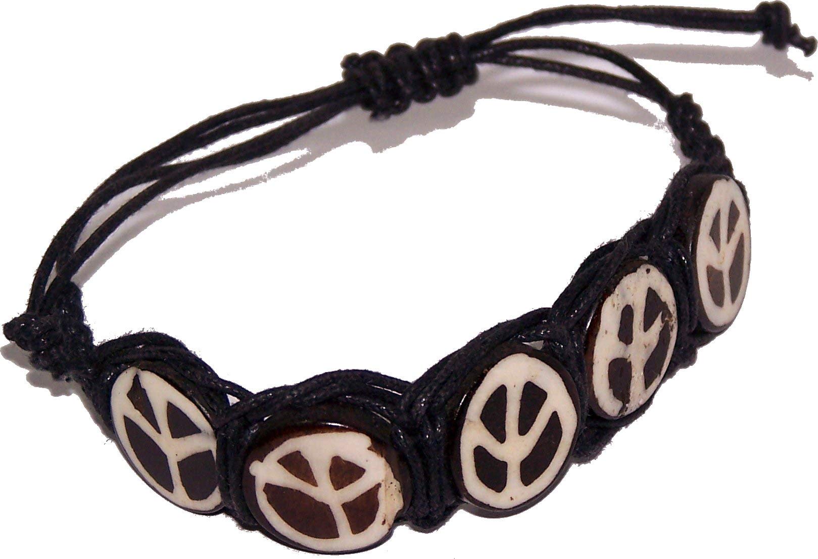 Peace sign wooden fashion bracelet - by Holy Land Market、mySite、topwebapps