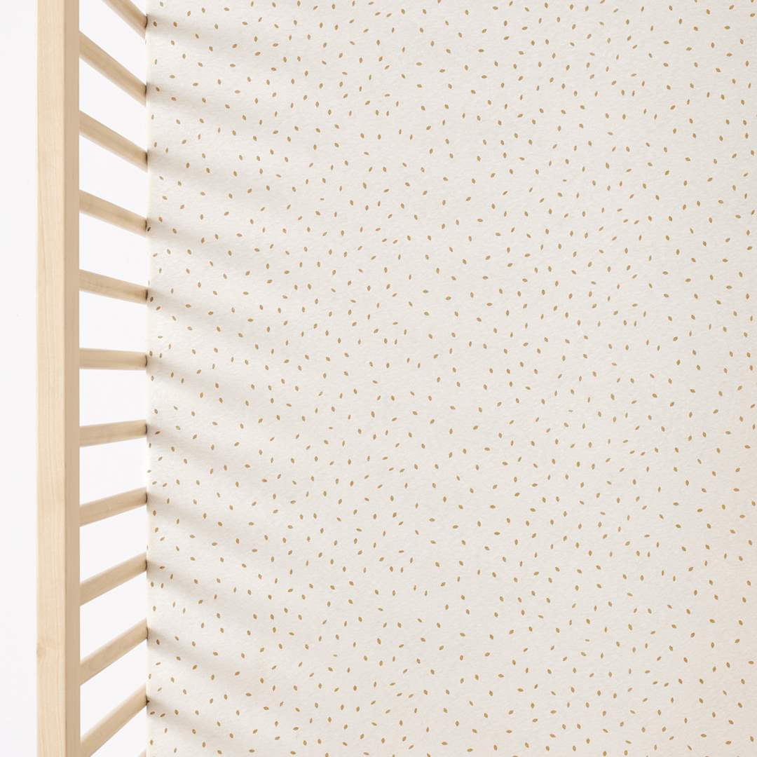  The Little Green Sheep Organic Cot & Cot Bed Fitted Sheet - Linen Rice、mySite、merchandisen