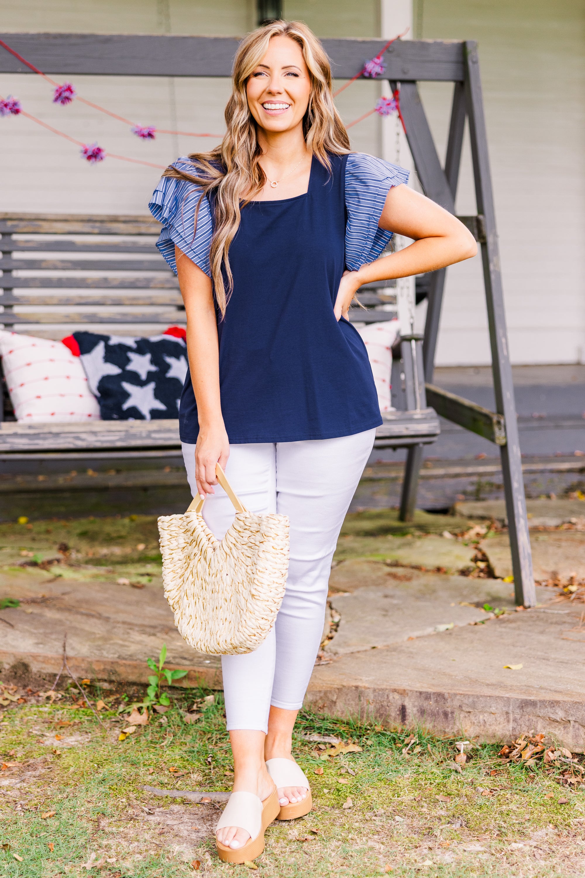  Up And Coming Top, Navy-Blue、mySite、justintrudeaud