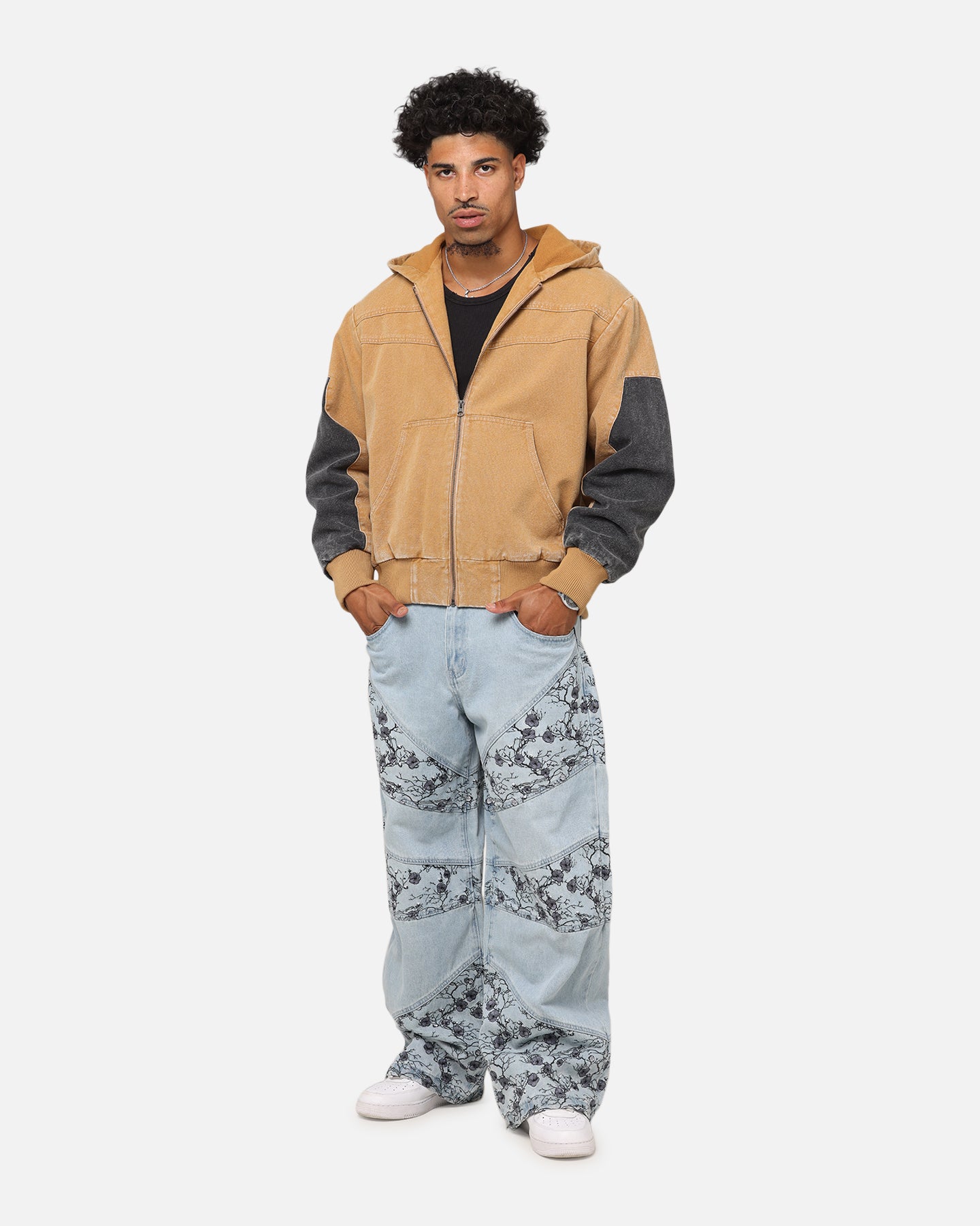 Saint Morta Hooded Workwear Jacket Tan/Black、mySite、zt4zffjzw