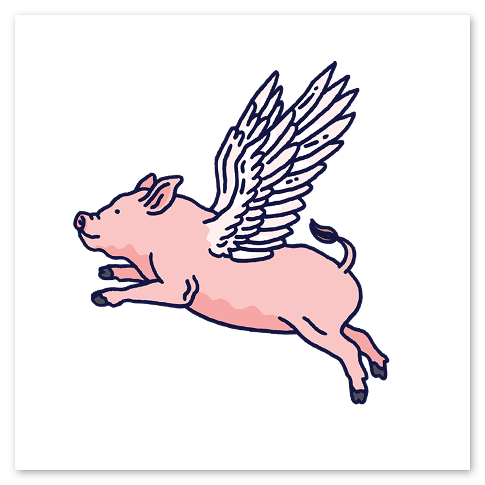  Flying Pig Tattly Temporary Tattoos、mySite、ghnorth