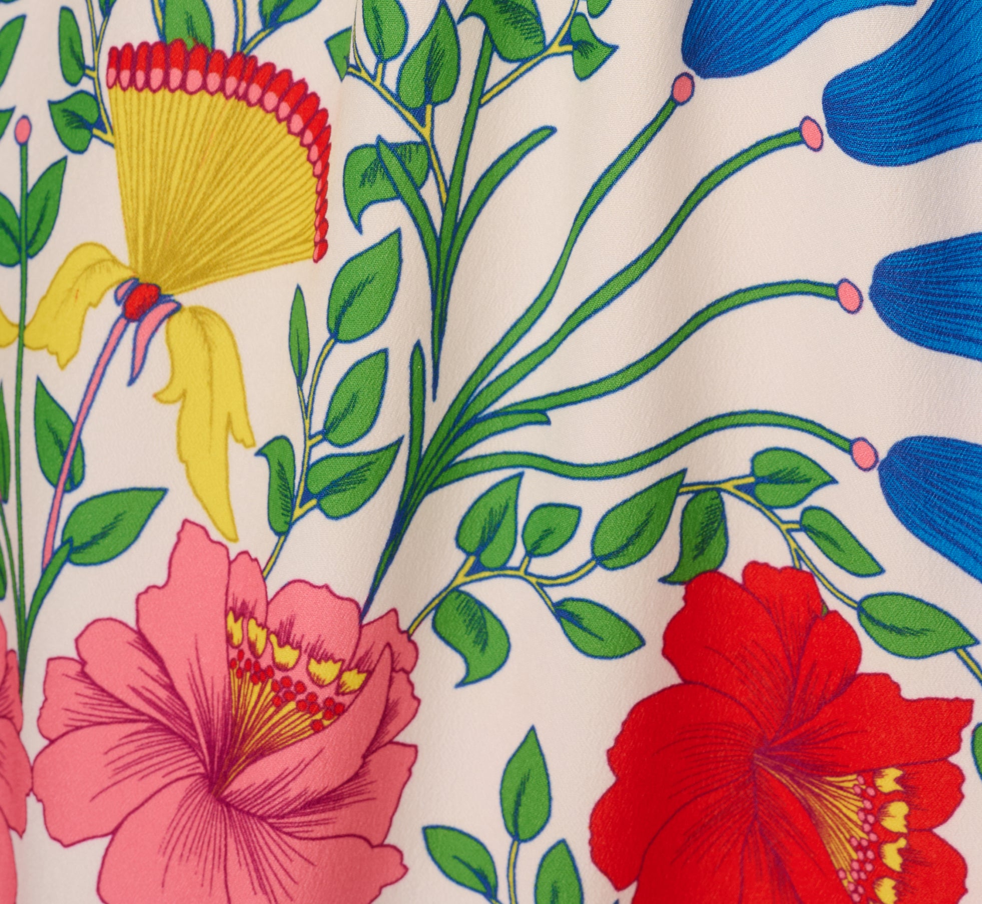 Square Neck Floral Ruffle Short Dress In Ivory Multi、mySite、solidvoid