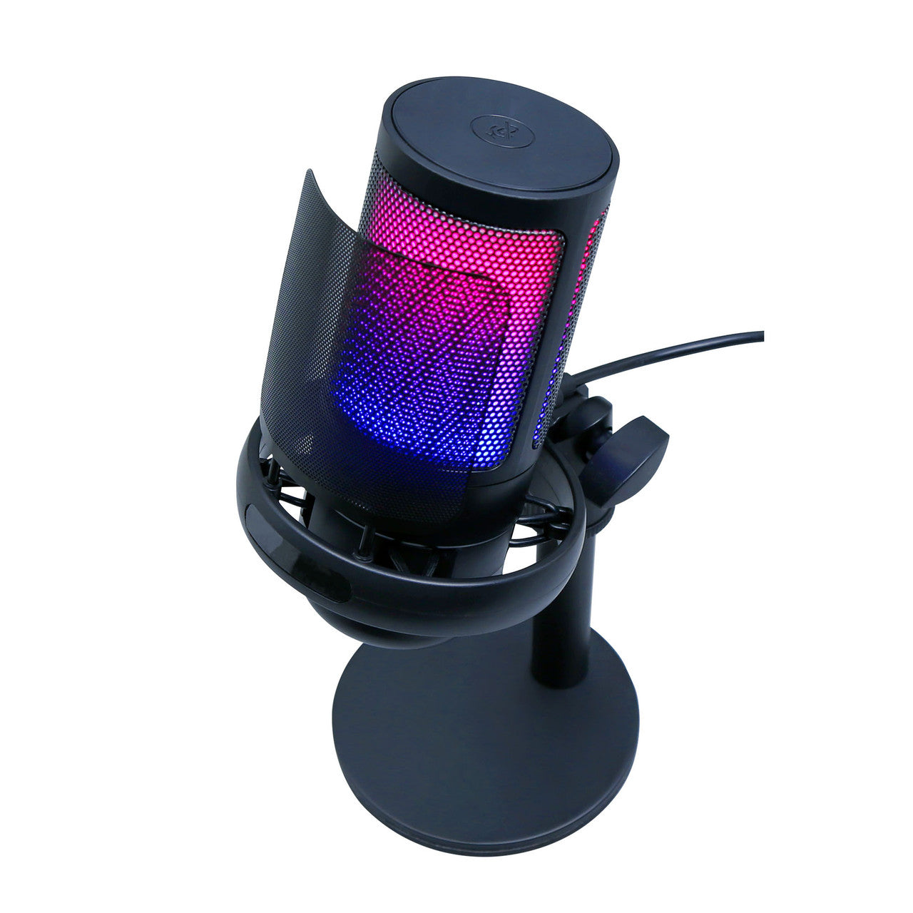 Laser RGB Gaming Microphone - Cardioid, Pop Filter, & Headphone Jack (Black)、mySite、camillekostekn