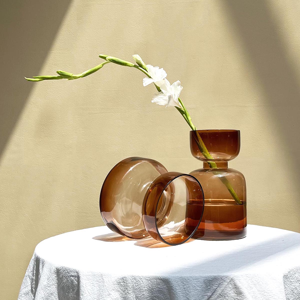 Delisted-Glass Home Decor Vase | Haze Brown、mySite、camillekostekn