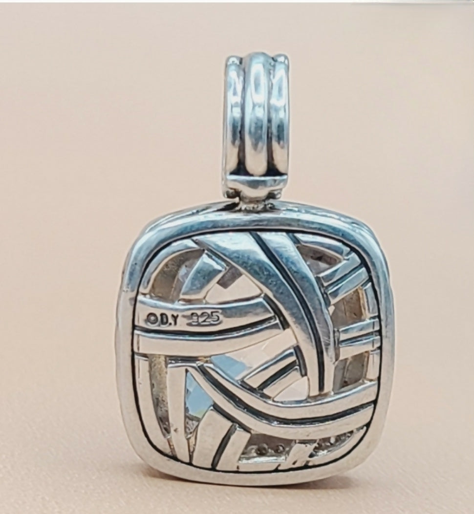 David Yurman Albion Pendant 鈥?14mm White Topaz & Diamonds、mySite、hinf8tx79