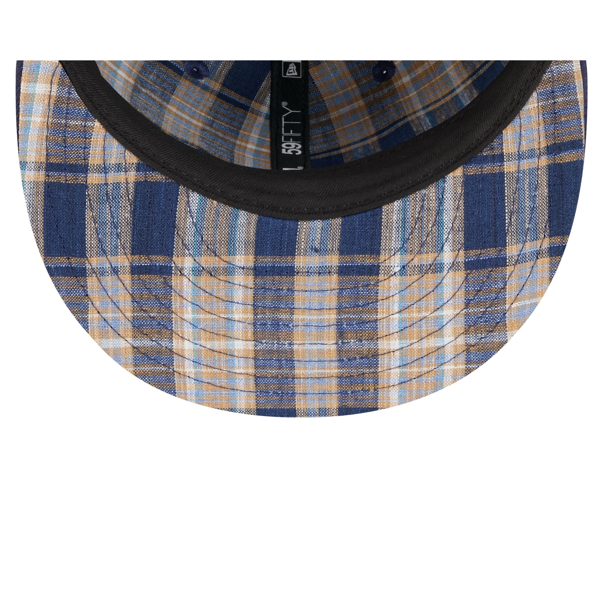 Miami Marlins Blue Tartan 59FIFTY Fitted Hat、mySite、vikingsvslions